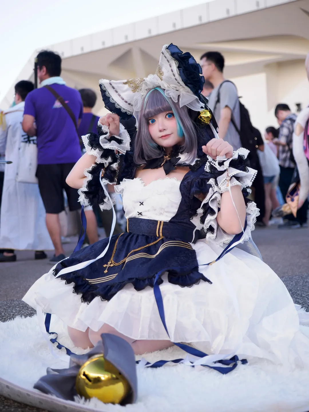 チェシャー コスプレ, アズールレーン, イベント写真, コスプレ写真のシェア, 青白レースドレス - 1枚目