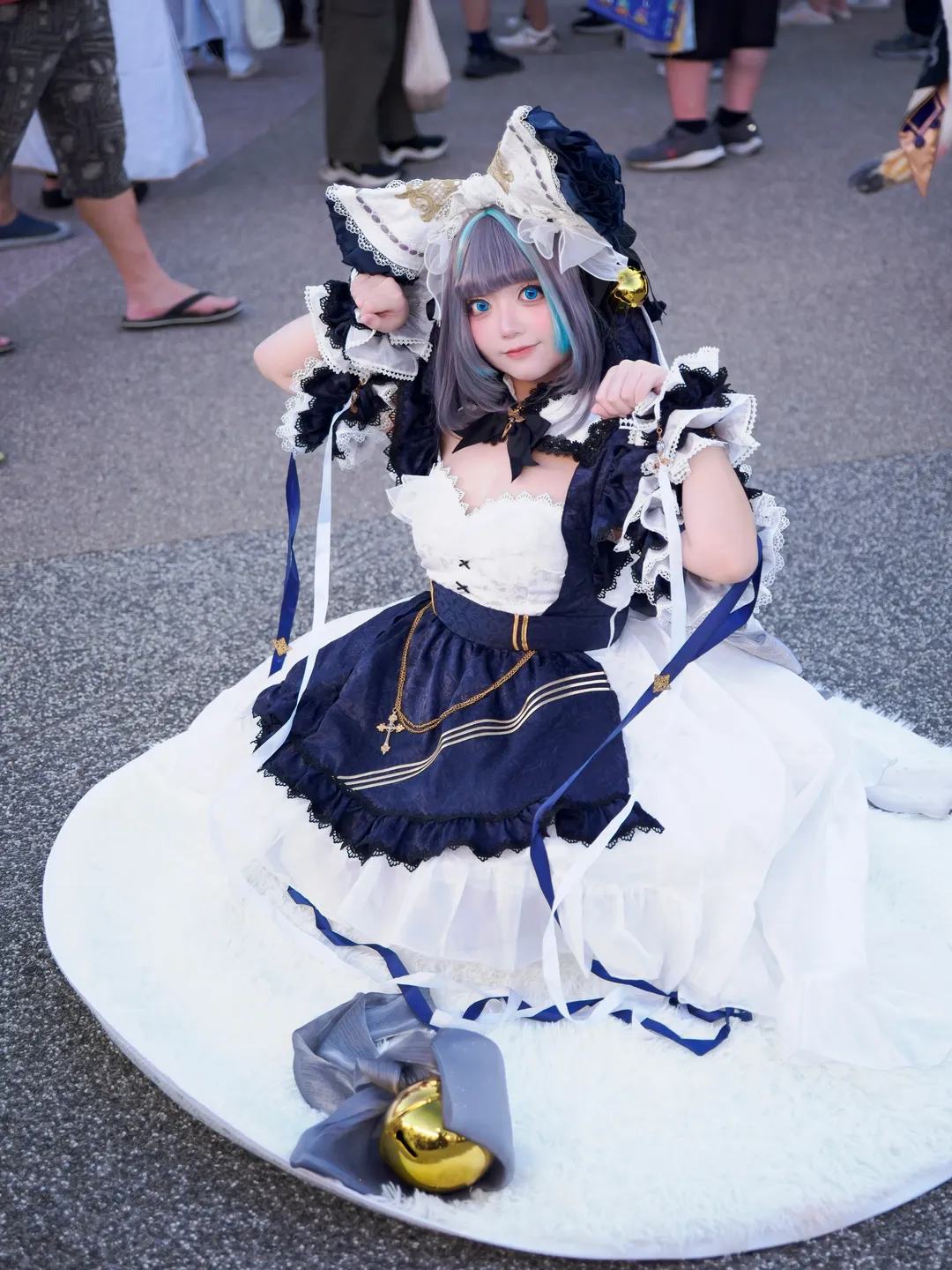 チェシャー コスプレ, アズールレーン, イベント写真, コスプレ写真のシェア, 青白レースドレス - 3枚目