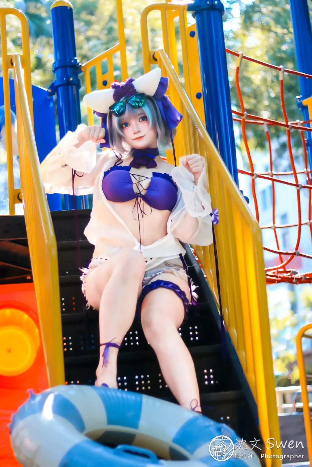 cosplay, 柴郡cos, 碧蓝航线, 场照, 泳装 - 第4张