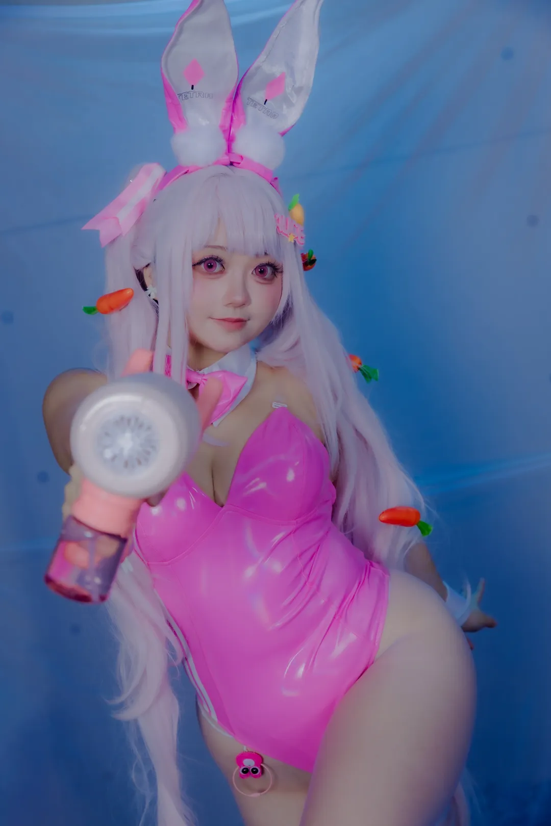 cosplay, 爱丽丝cos, 胜利女神妮姬, 兔女郎, 亮面连体衣 - 第3张