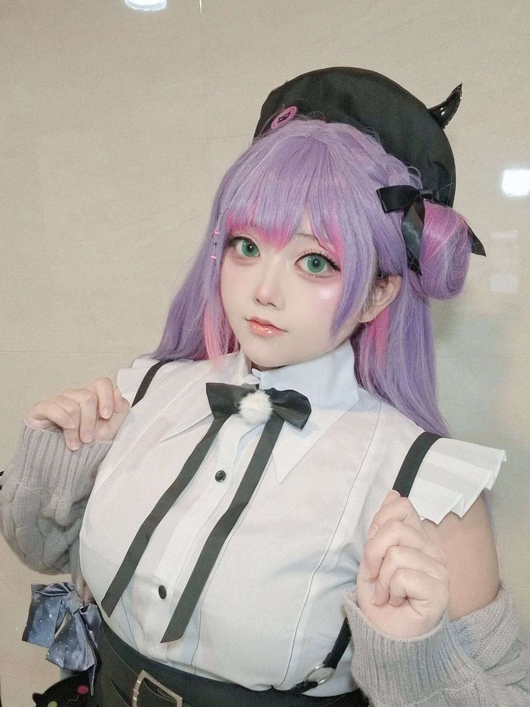 二次元少女, 紫色假发, hololive, 常闇永遠cos, 日系cos妆