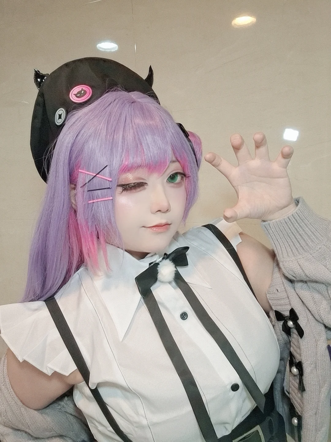 二次元少女, 紫色假发, hololive, 常闇永遠cos, 日系cos妆 - 第3张