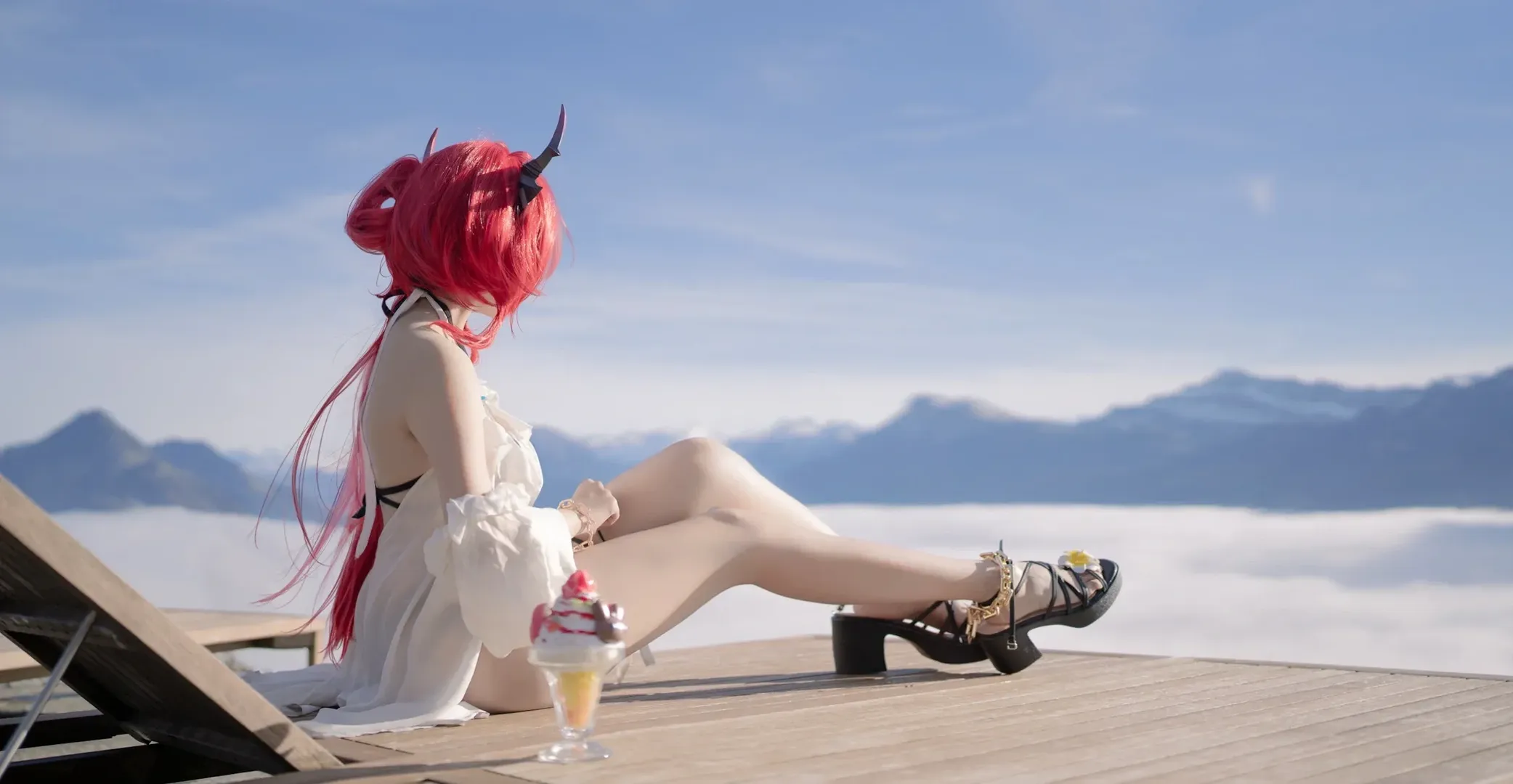 cosplay, 明日方舟, 史尔特尔cos, 瑞士, 云海 - 第1张