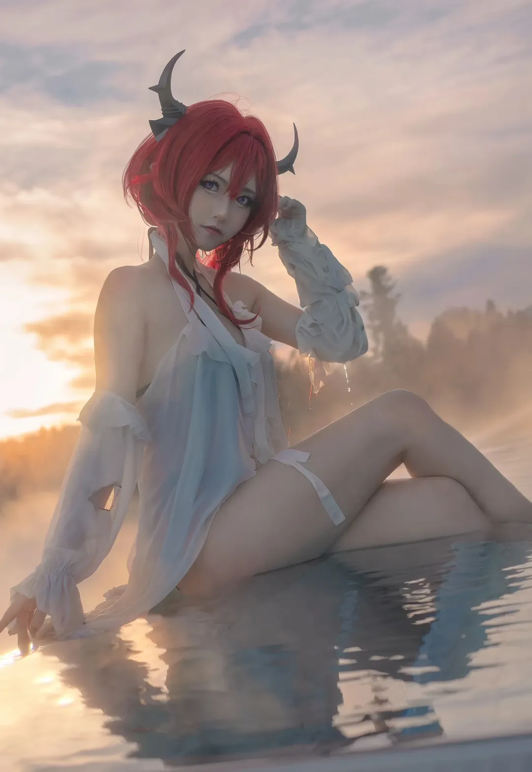 cosplay, 明日方舟, 史尔特尔cos, 瑞士, 云海
