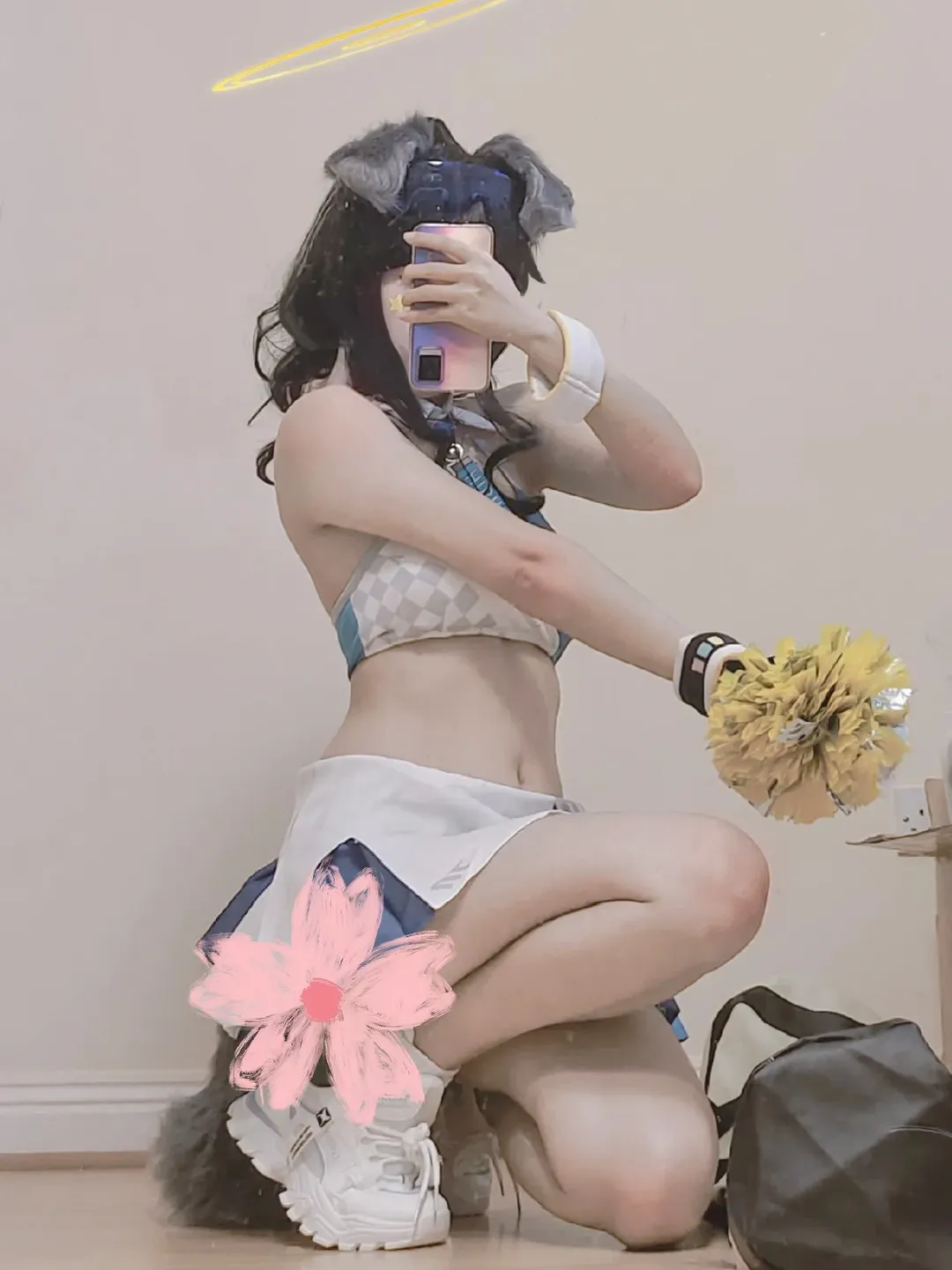 ブルーアーカイブ, スポーツ系コスプレ, 獣耳コスプレ, チアリーダー衣装, 猫塚ヒビキ コスプレ - 1枚目