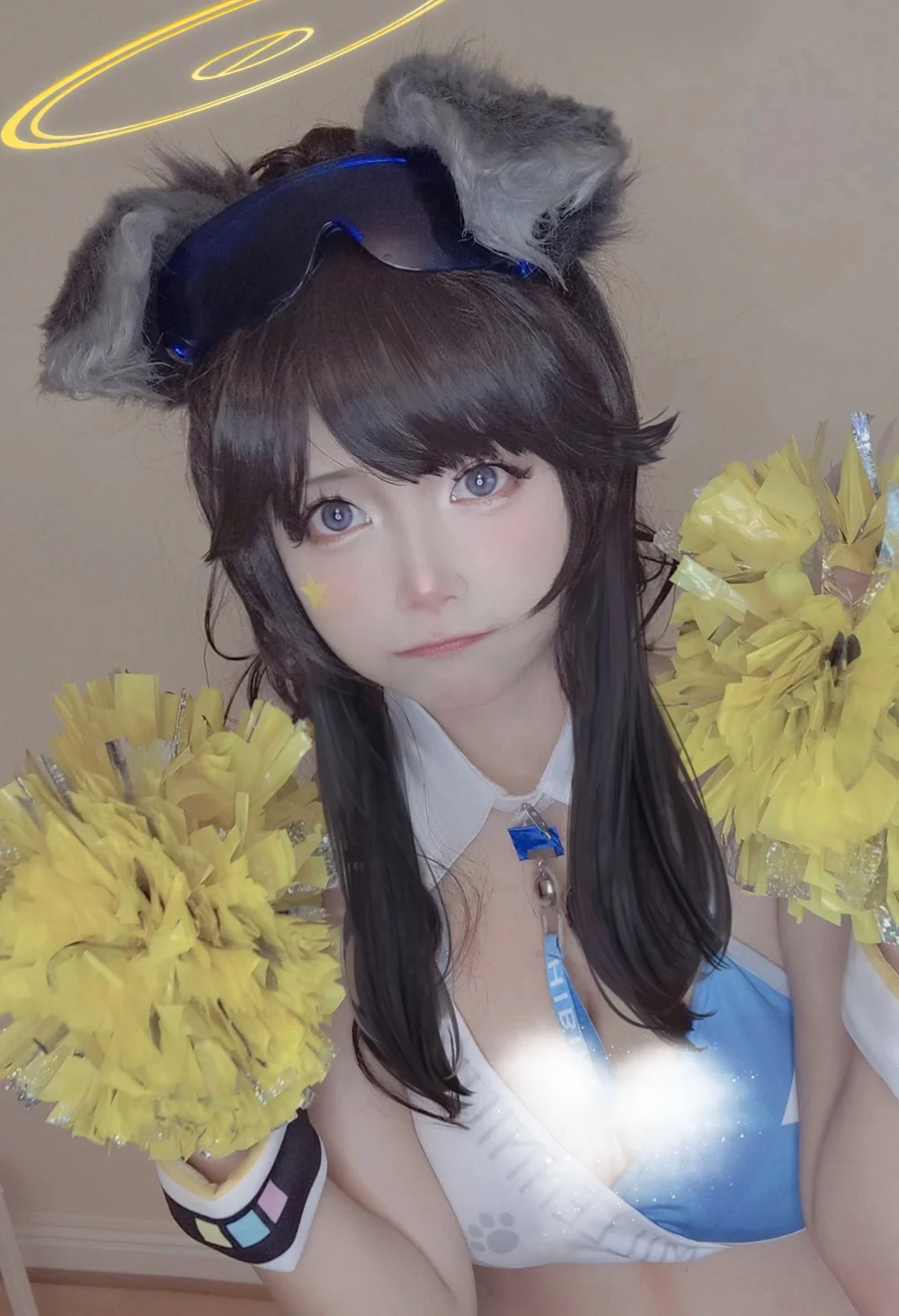 ブルーアーカイブ, スポーツ系コスプレ, 獣耳コスプレ, チアリーダー衣装, 猫塚ヒビキ コスプレ - 4枚目