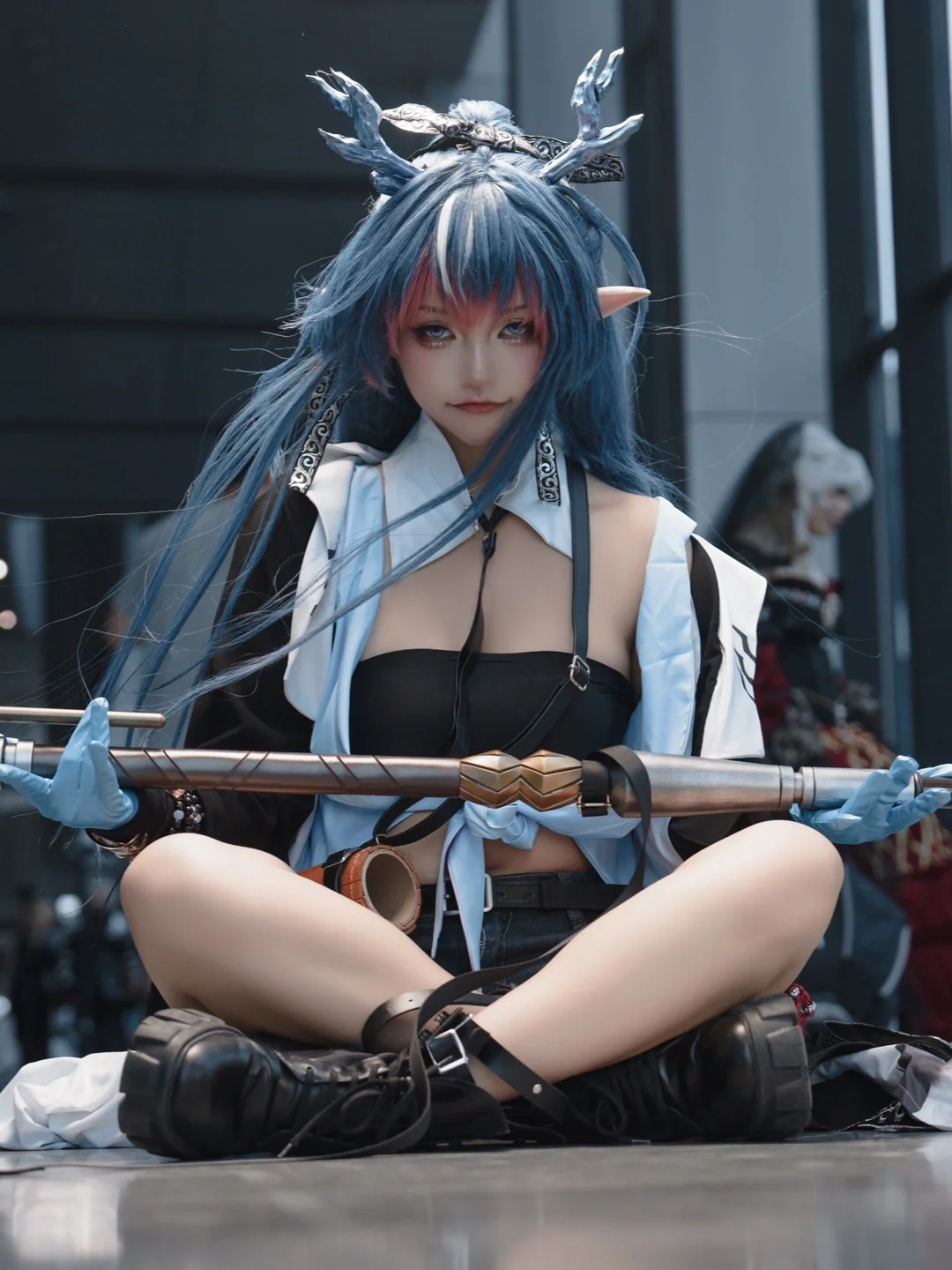 cosplay, 漫展场照, 明日方舟, 令cos, 龙角精灵耳