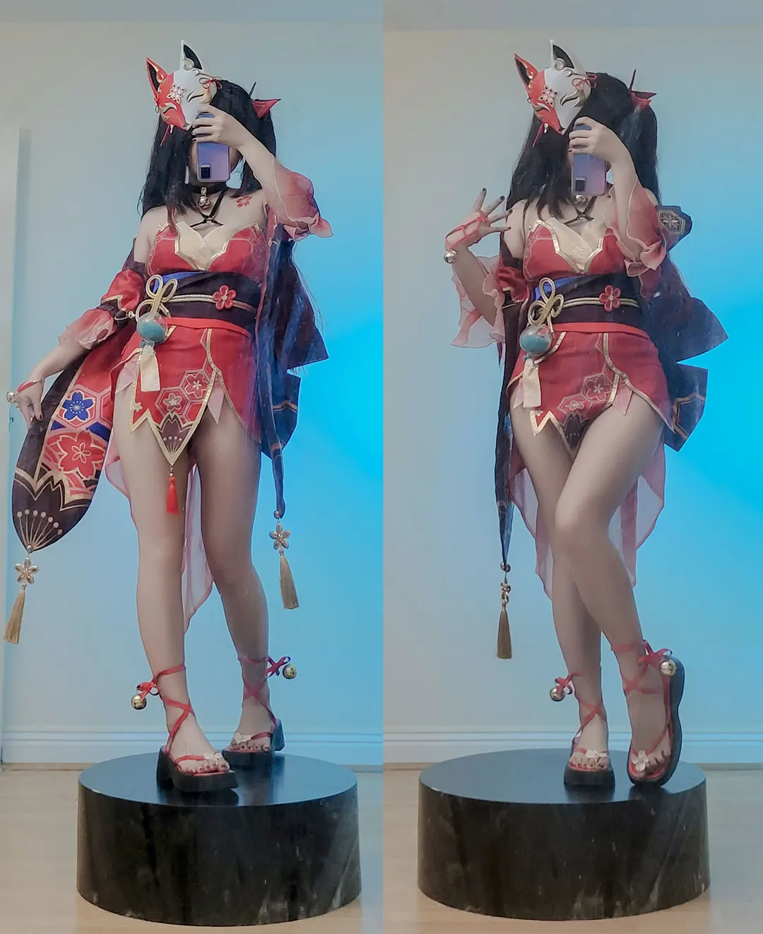 崩坏星穹铁道, 二次元cosplay, 花火cos, 狐狸面具, 红绳配饰 - 第5张