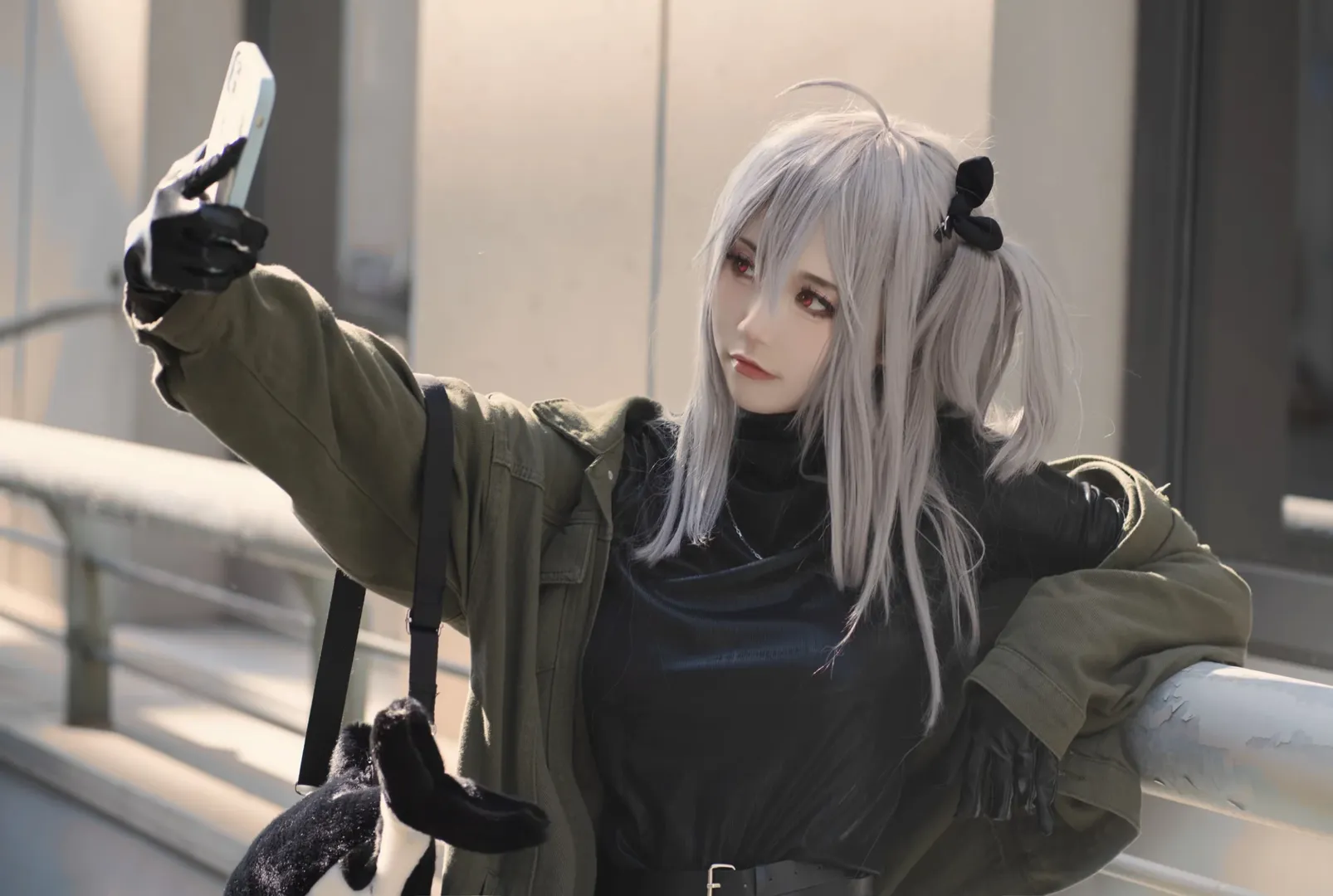 明日方舟, 斯卡蒂cos, 二次元穿搭, cp29漫展, 黑丝过膝袜 - 第2张