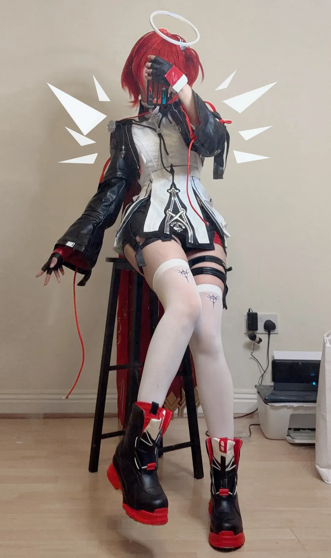 アークナイツ, 新約エクシアコスプレ, 赤髪コスプレ, オーバーニーソックス コスプレ, 衛戍プロトコル - 1枚目