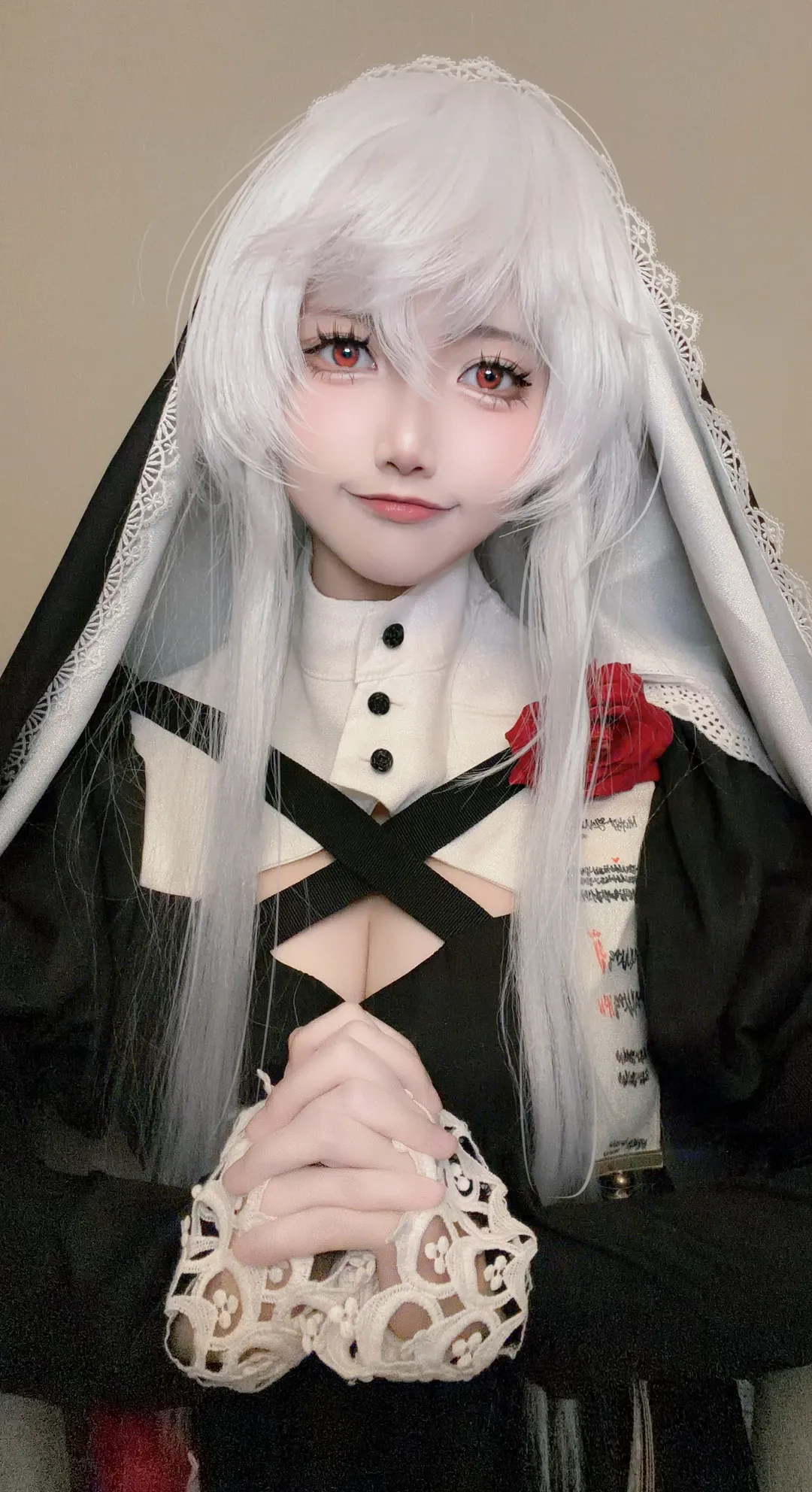 二次元cosplay, 明日方舟, 哥特风穿搭, 归溟幽灵鲨cos, 阿戈尔 - 第1张