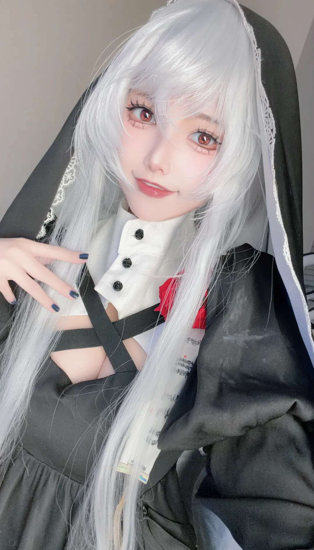 Anime cosplay, Arknights, Gothic style outfit, Specter the Unchained cosplay, Ægir
