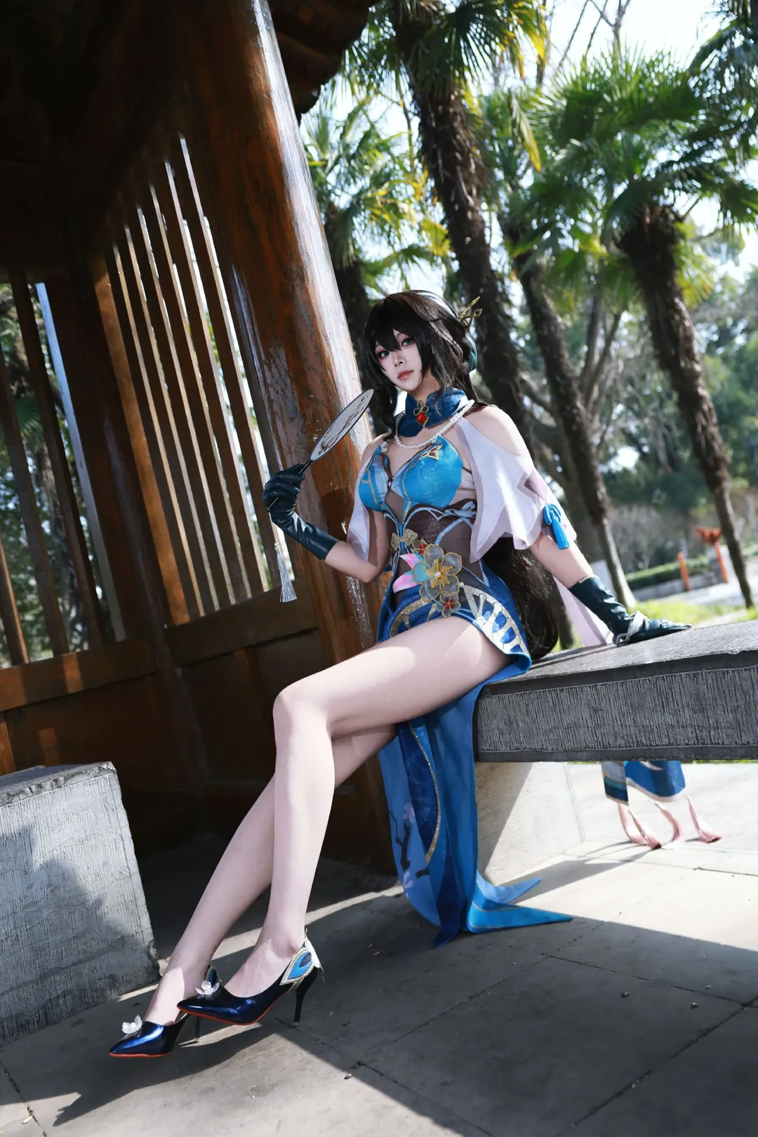 崩坏星穹铁道, 阮梅cos, 二次元还原, cosplay写真, 庭院摄影 - 第1张