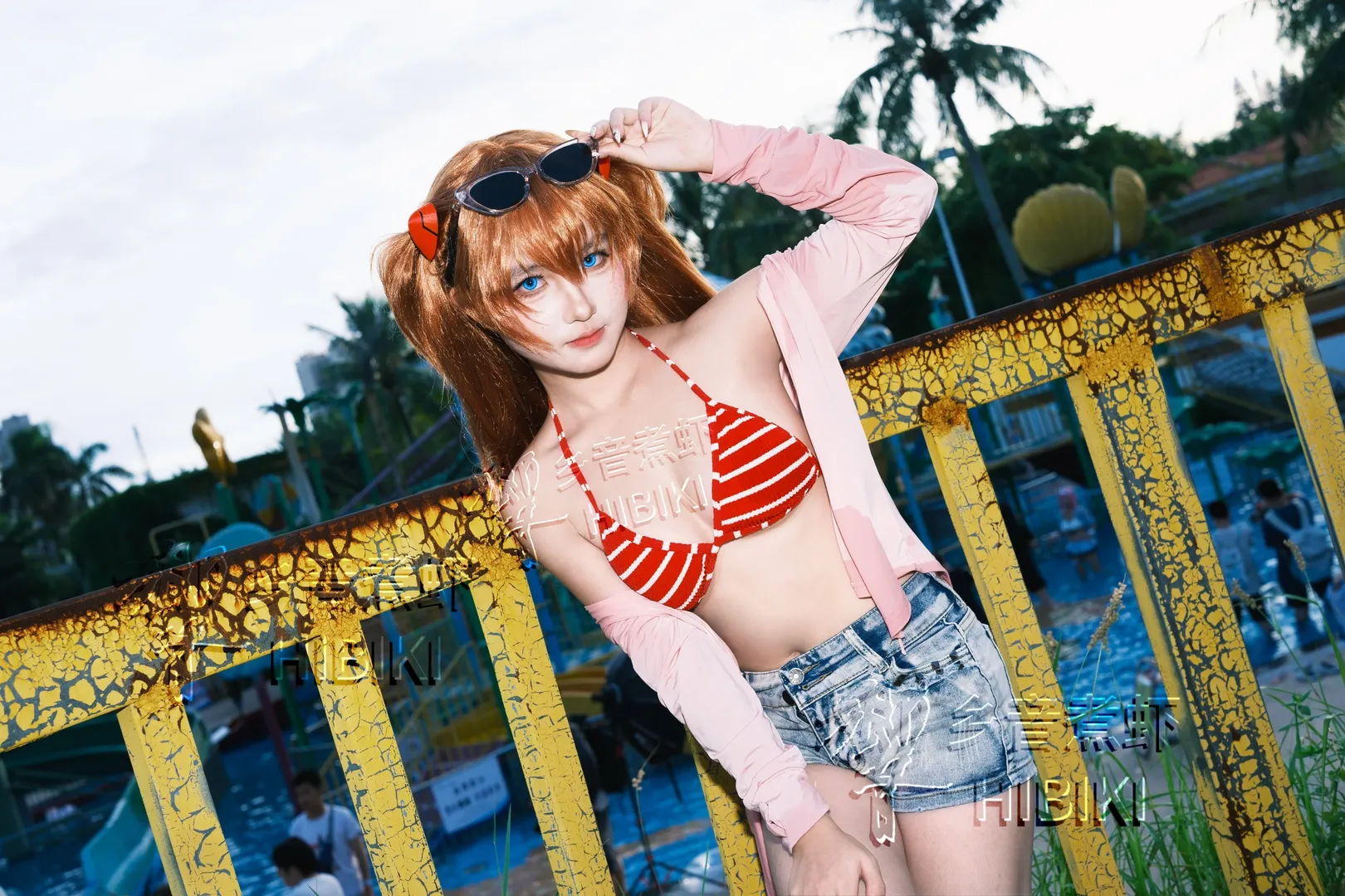 Swimsuit cosplay, Summer Film, Asuka Cosplay, Neon Genesis Evangelion, Swimming pool photography - Image 4