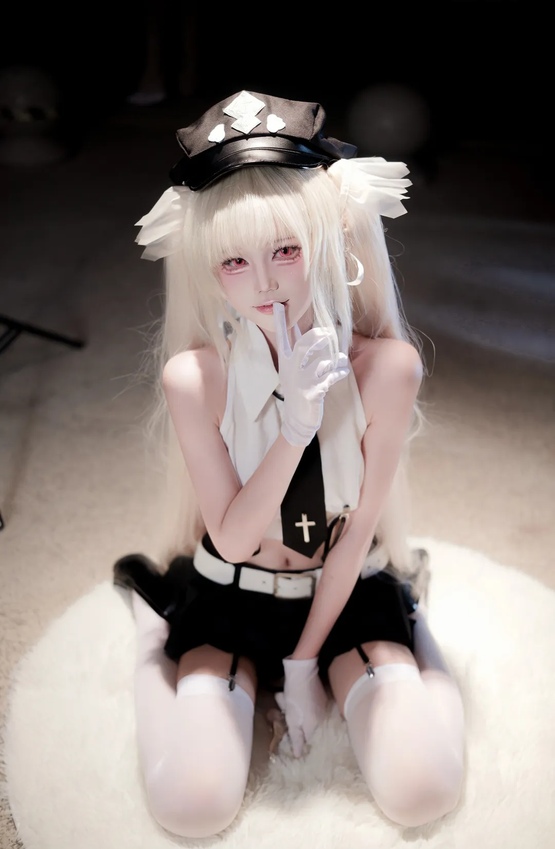 jk, 天使女警cos, 白丝cos, rurudo, 女警cos - 第4张