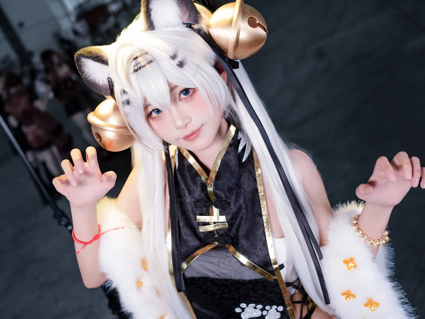 漫展场照, 国风cosplay, 兽耳cosplay, 白毛兽耳, 白色丝袜 - 第2张