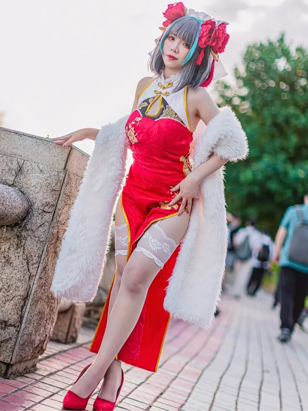 碧蓝航线, cosplay场照, 柴郡猫cos, 广州CPSP漫展, 白丝蕾丝袜 - 第3张