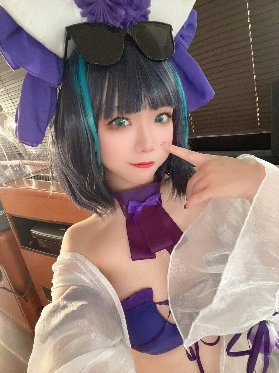 柴郡cos, 碧蓝航线, 二次元cosplay, 夏日泳装, 游艇摄影 - 第2张
