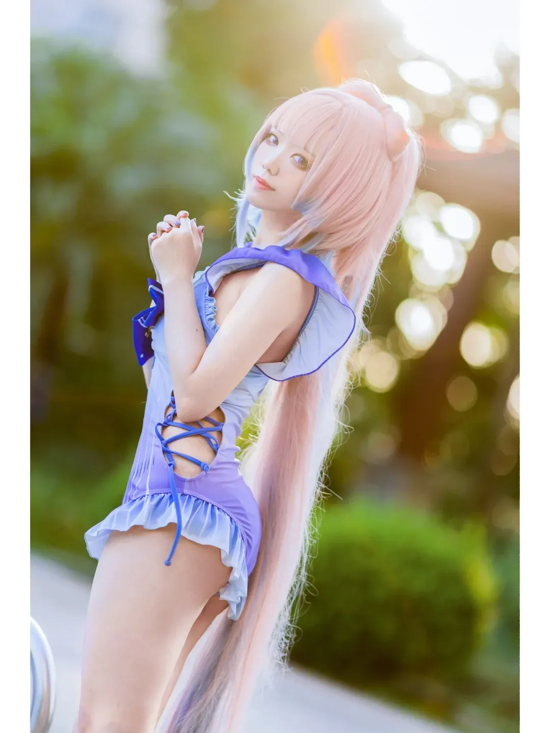 原神, 珊瑚宫心海cos, 夏日氛围, cosplay摄影, 泳装写真 - 第1张