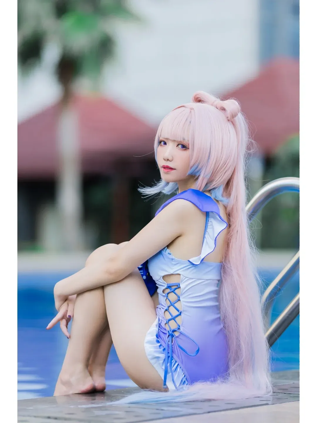 原神, 珊瑚宫心海cos, 夏日氛围, cosplay摄影, 泳装写真 - 第3张