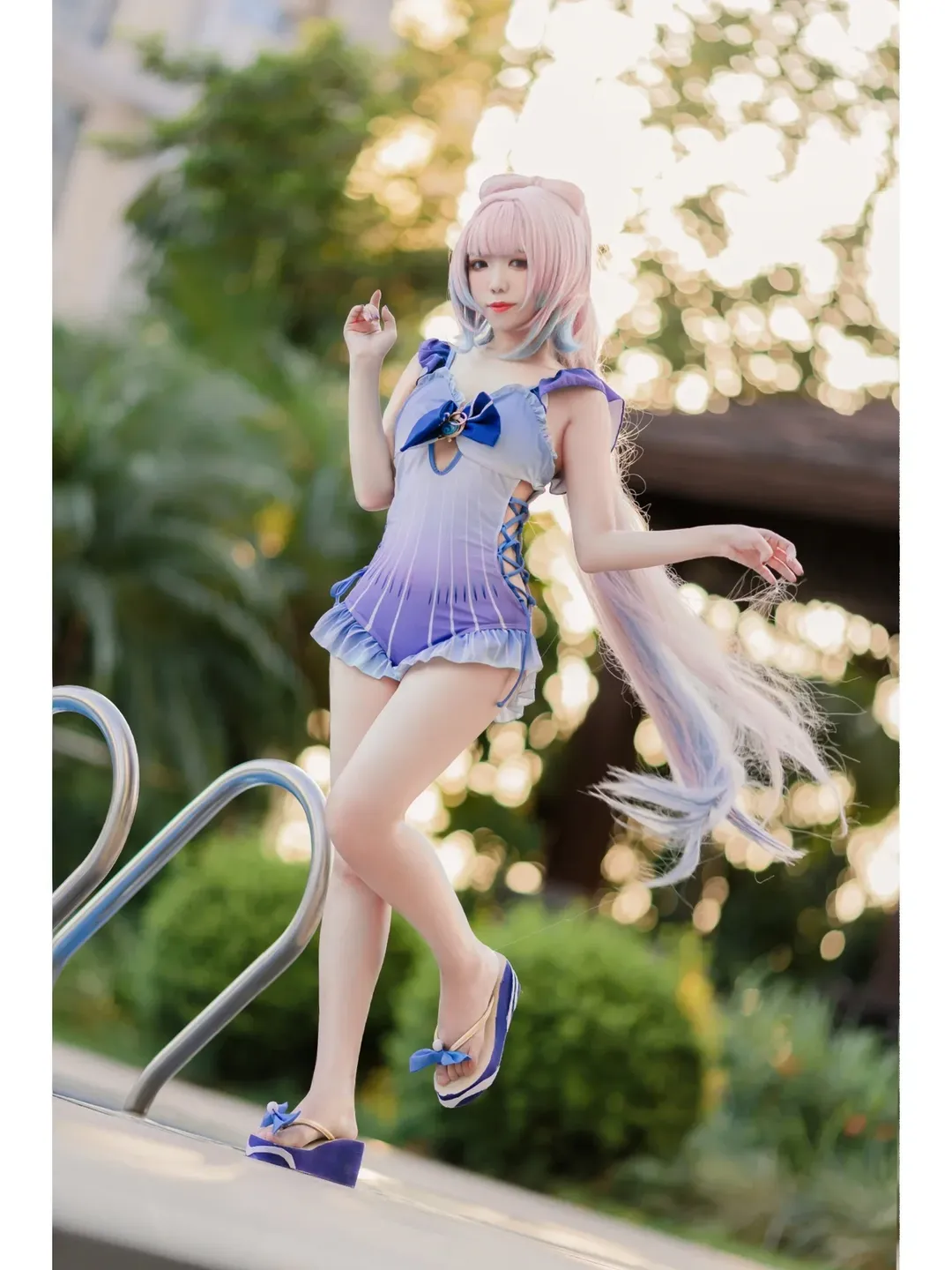 原神, 珊瑚宫心海cos, 夏日氛围, cosplay摄影, 泳装写真 - 第4张