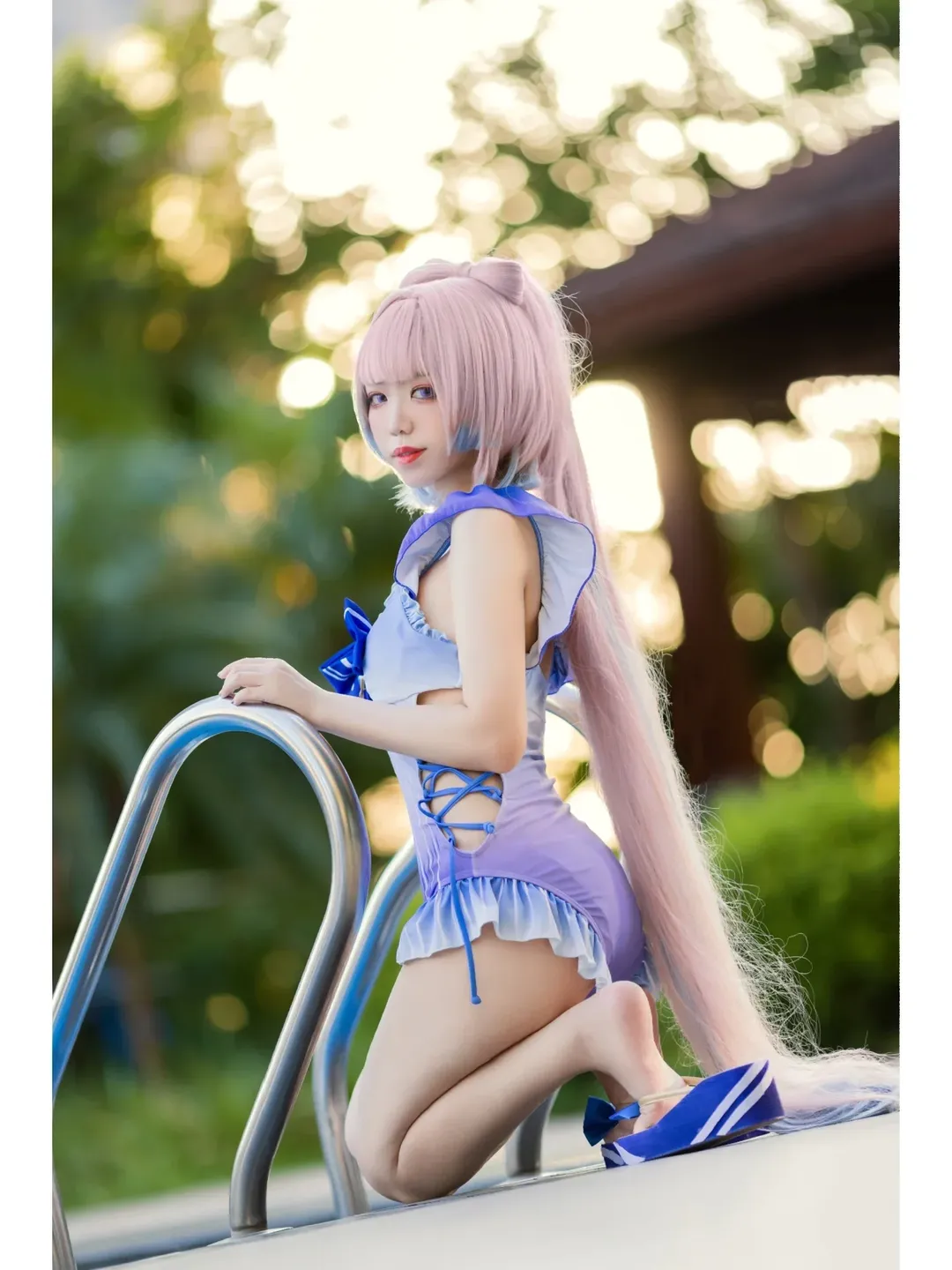 原神, 珊瑚宫心海cos, 夏日氛围, cosplay摄影, 泳装写真 - 第5张