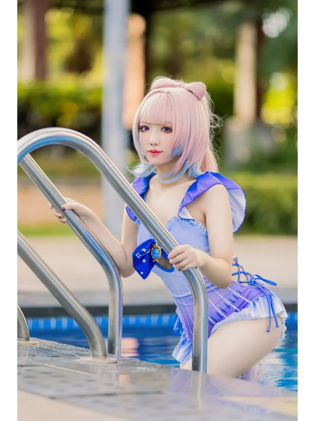 原神, 珊瑚宫心海cos, 夏日氛围, cosplay摄影, 泳装写真 - 第6张