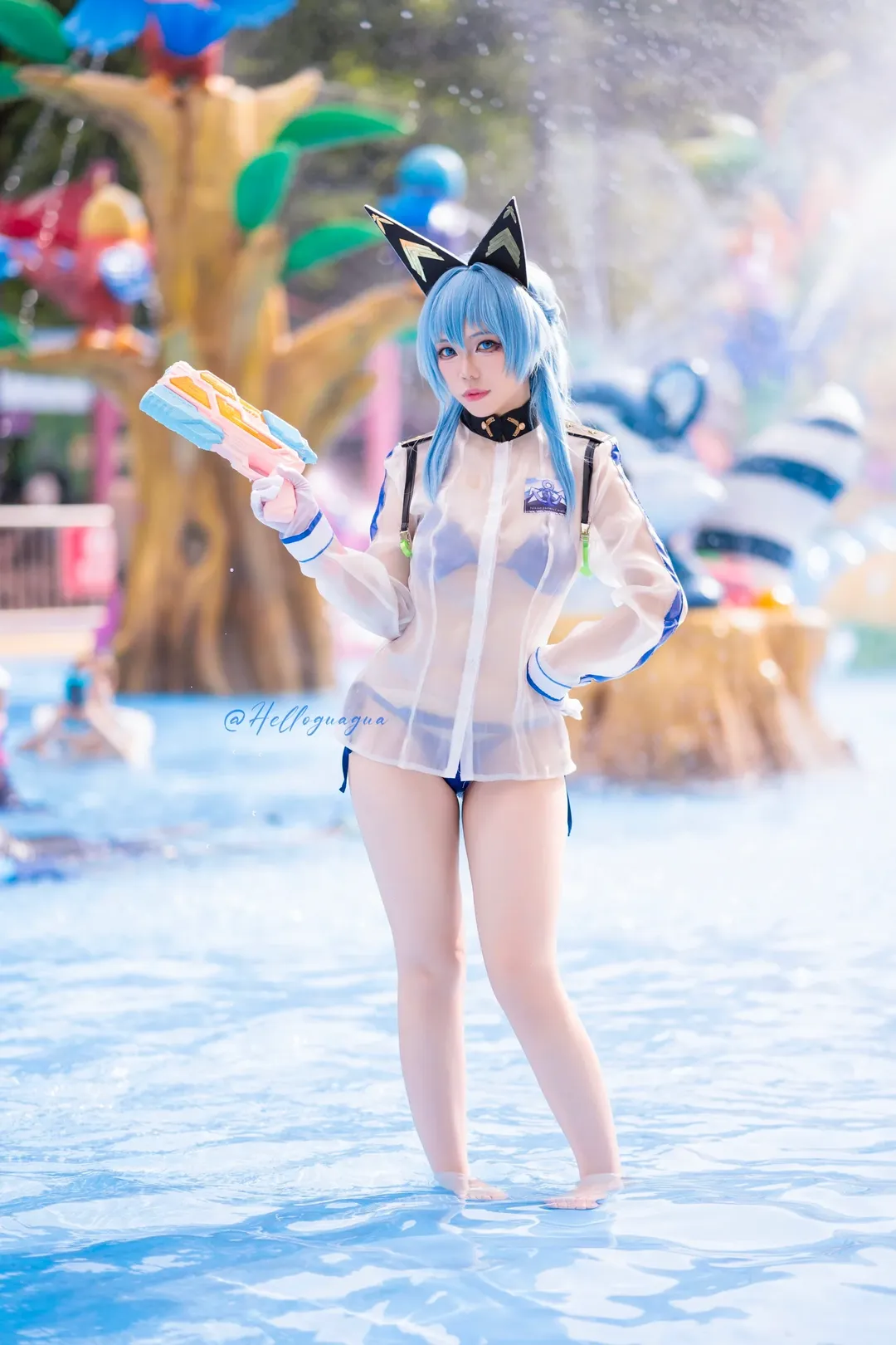 長隆水上楽園, 勝利の女神:NIKKE, ヘルム コスプレ, 夏の水遊びコスプレ, 二次元撮影シェア - 2枚目