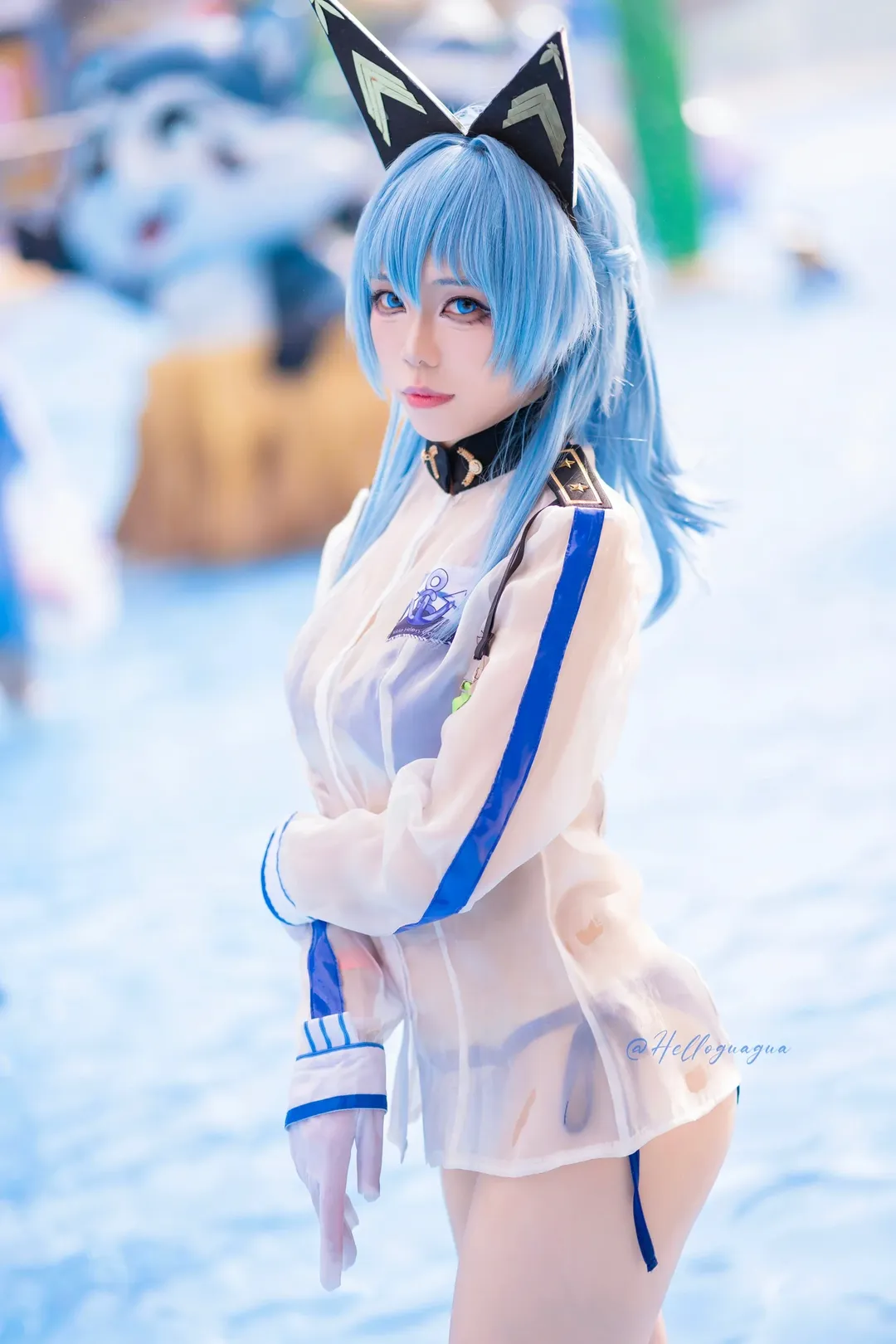 長隆水上楽園, 勝利の女神:NIKKE, ヘルム コスプレ, 夏の水遊びコスプレ, 二次元撮影シェア - 4枚目
