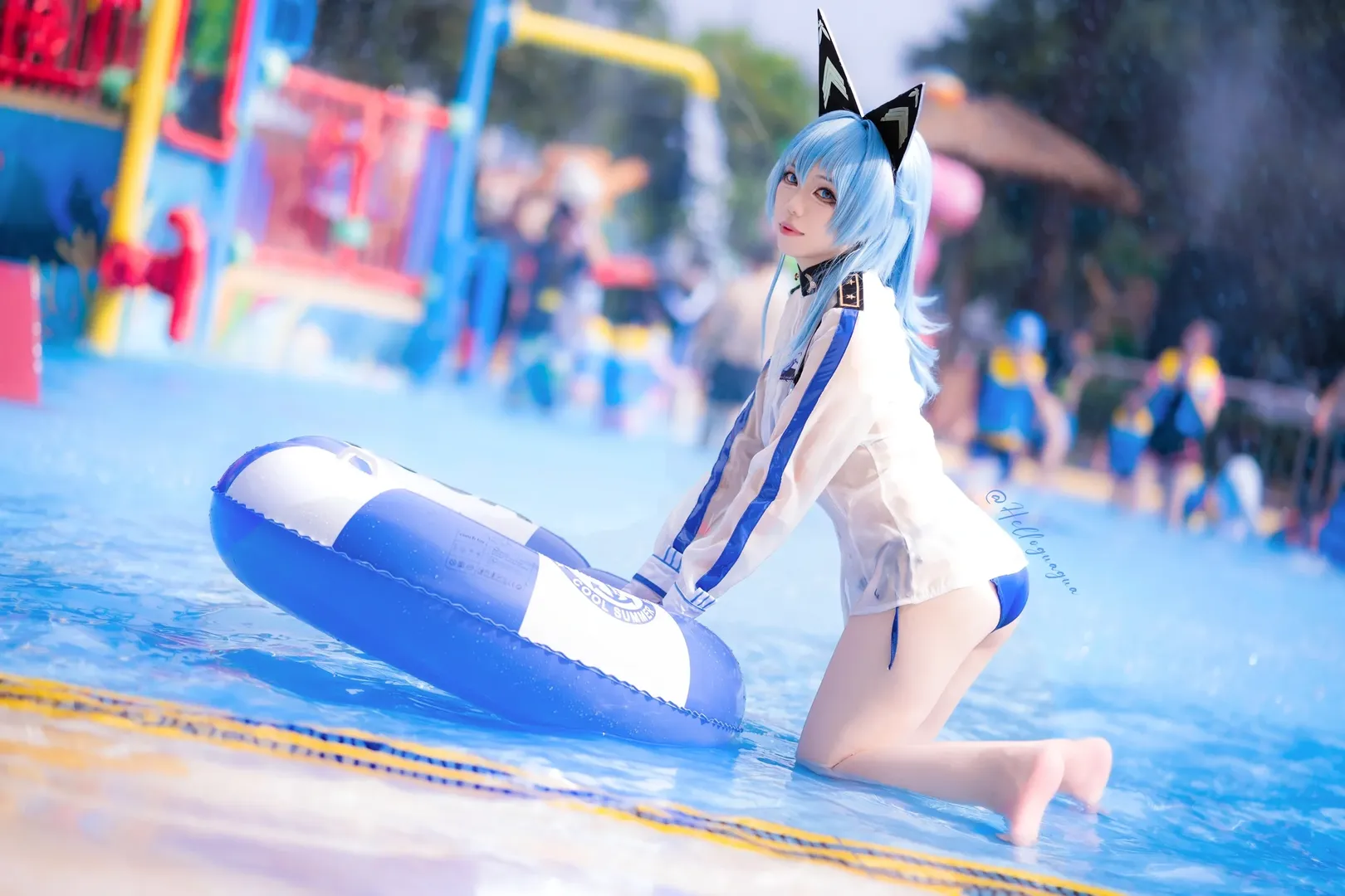長隆水上楽園, 勝利の女神:NIKKE, ヘルム コスプレ, 夏の水遊びコスプレ, 二次元撮影シェア - 6枚目