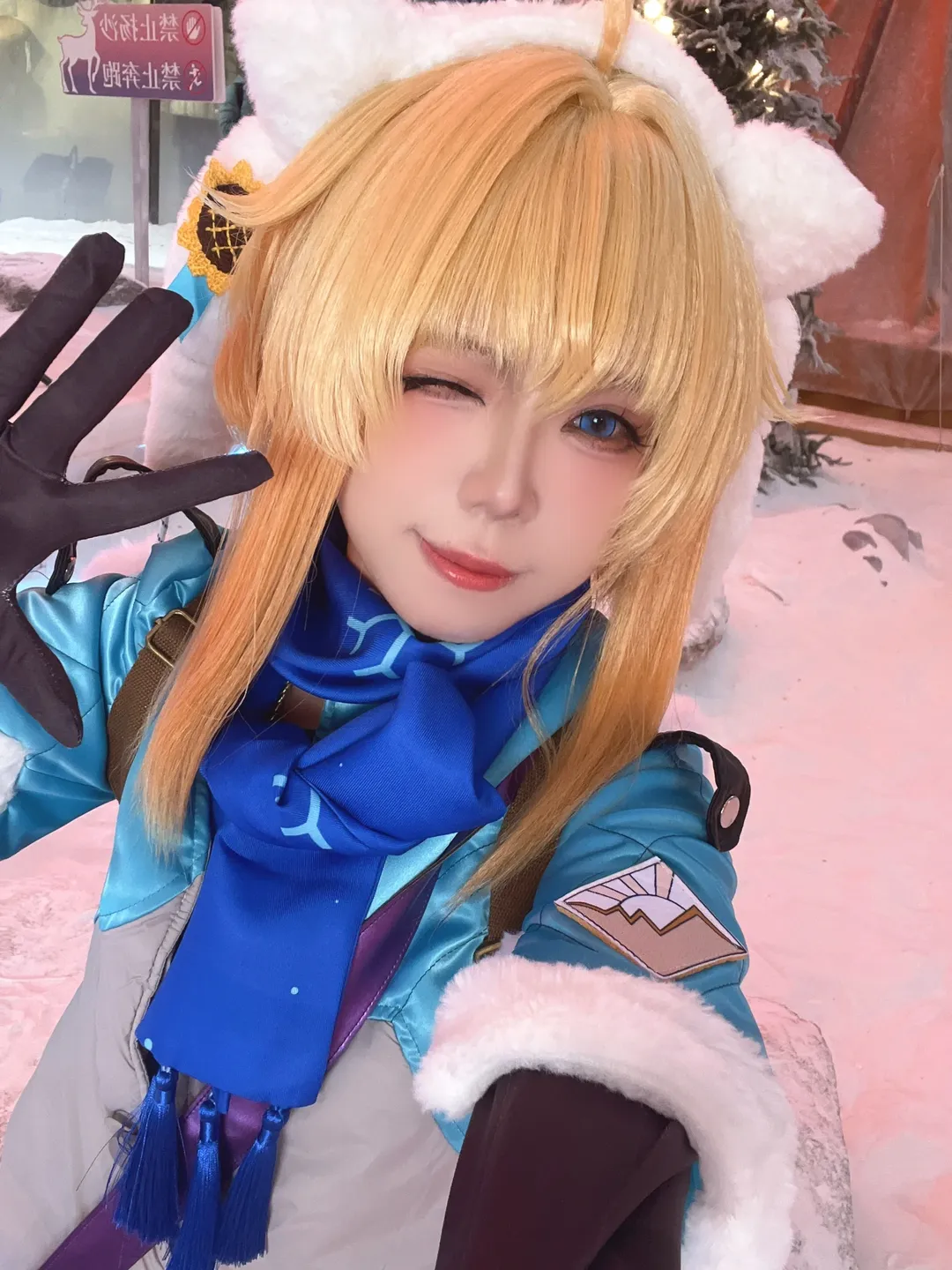 崩壊：スターレイル, コスプレ日常, リンクス・ランドゥーコスプレ, 雪原探検家, 室内雪景色 - 2枚目