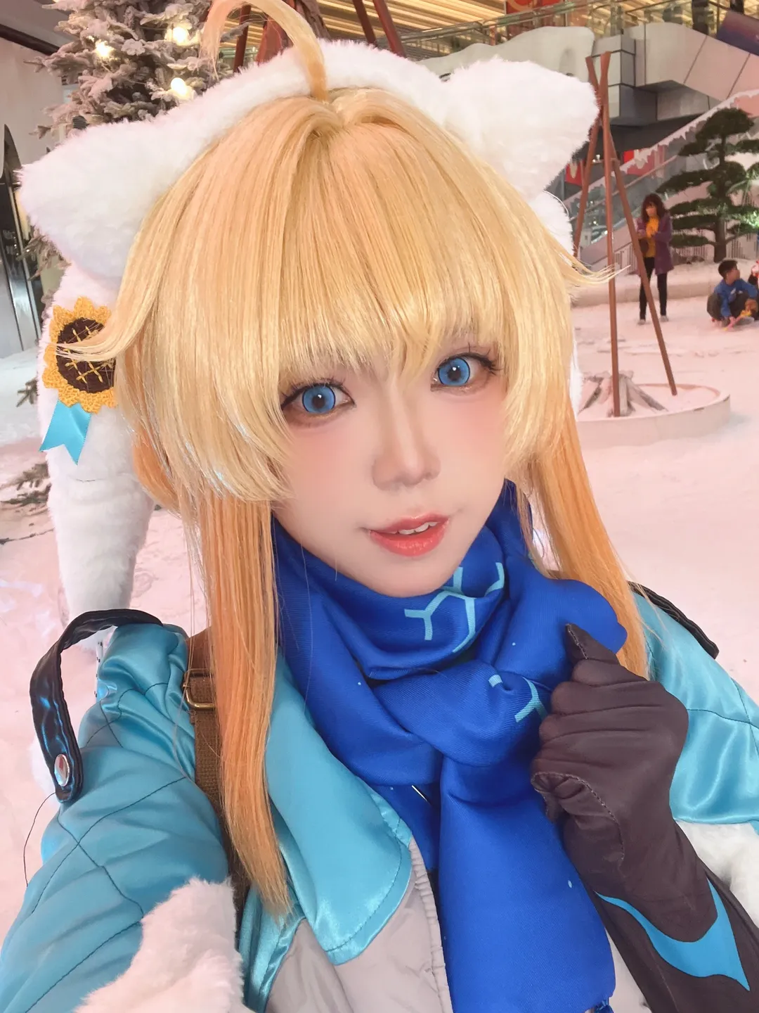 崩坏星穹铁道, cosplay日常, 玲可cos, 雪地探险家, 室内雪景