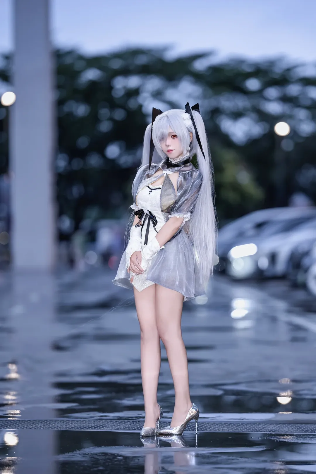 二次元cosplay, 灰姑娘cos, Nikke胜利女神, 广州萤火虫漫展, 下雨天场照 - 第3张