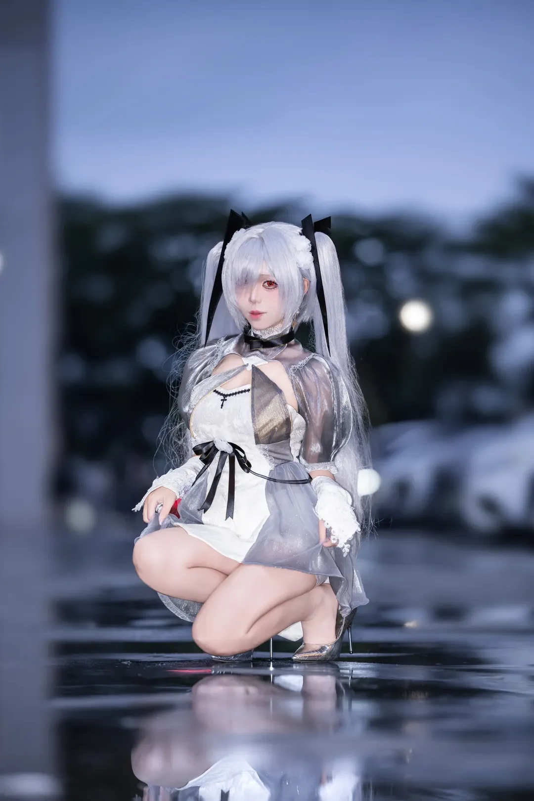 二次元cosplay, 灰姑娘cos, Nikke胜利女神, 广州萤火虫漫展, 下雨天场照 - 第6张