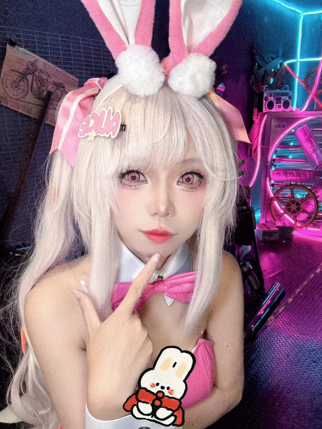 二次元, 爱丽丝cos, 兔女郎, 赛车服, Nikke胜利女神