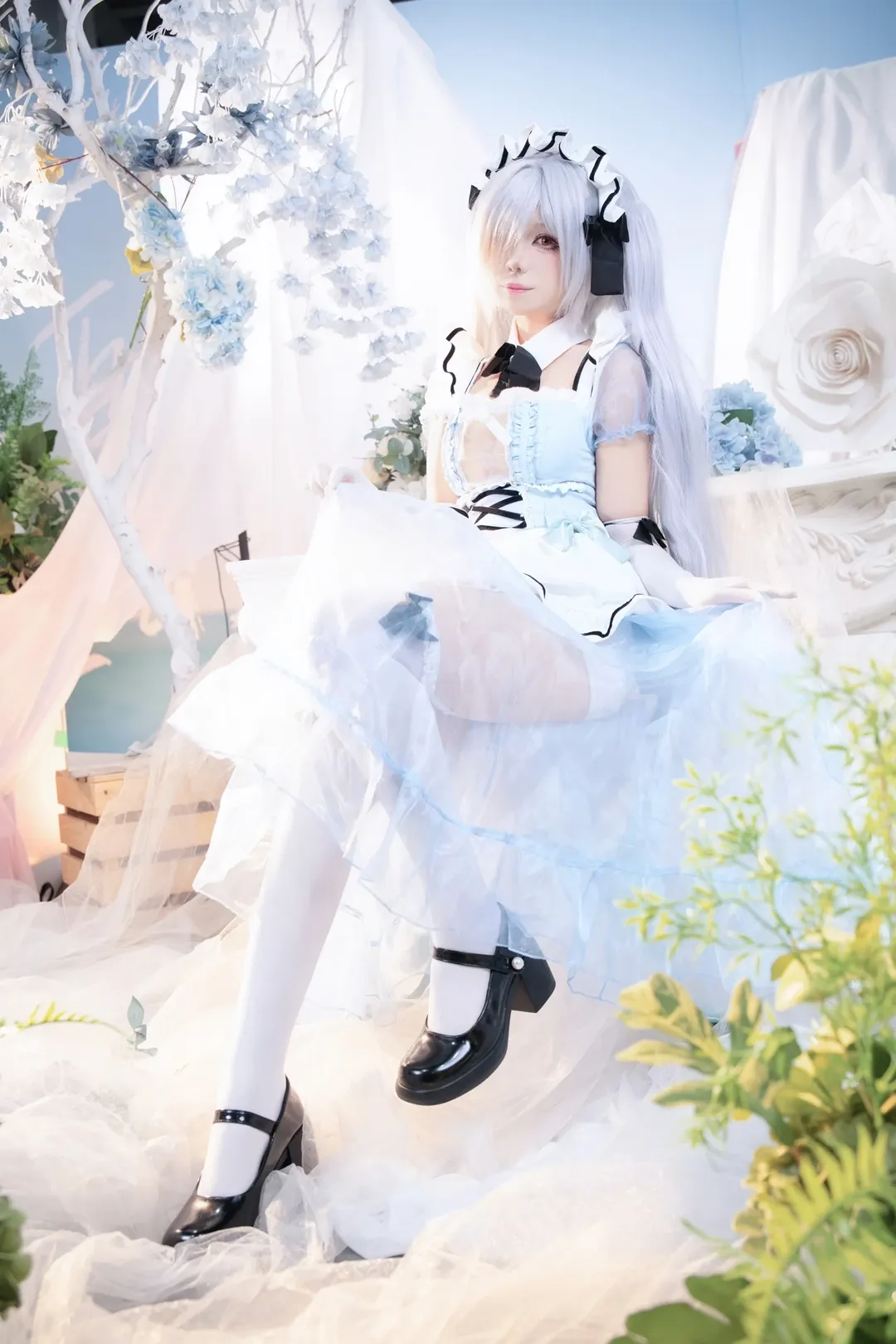 ホタルACGエキスポ, シンデレラ コスプレ, 白ニーソコーデ, 勝利の女神：NIKKE, メイド服コスプレ - 2枚目