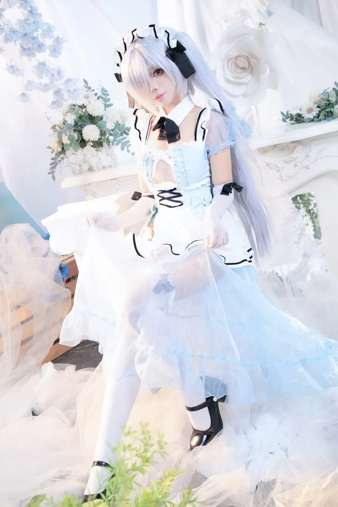 ホタルACGエキスポ, シンデレラ コスプレ, 白ニーソコーデ, 勝利の女神：NIKKE, メイド服コスプレ - 9枚目