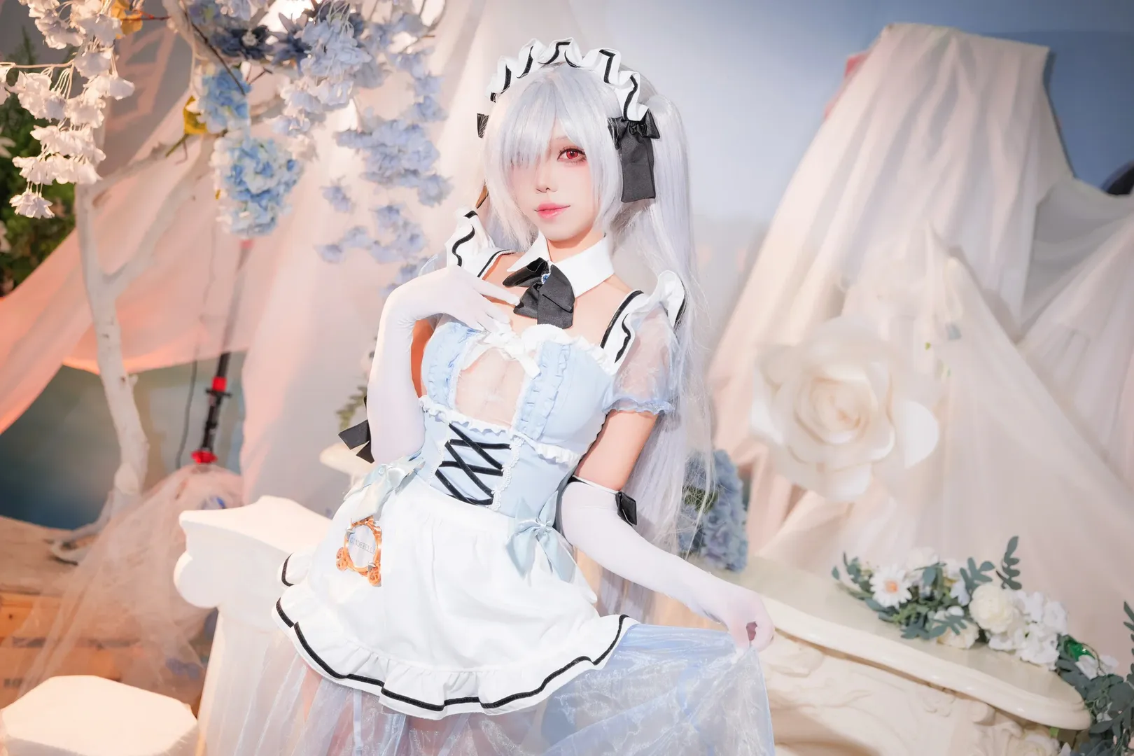 ホタルACGエキスポ, シンデレラ コスプレ, 勝利の女神：NIKKE, メイド服コスプレ, 白ストッキングコスプレ - 7枚目
