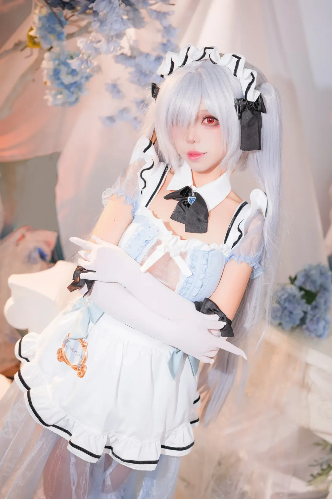 ホタルACGエキスポ, シンデレラ コスプレ, 勝利の女神：NIKKE, メイド服コスプレ, 白ストッキングコスプレ - 8枚目