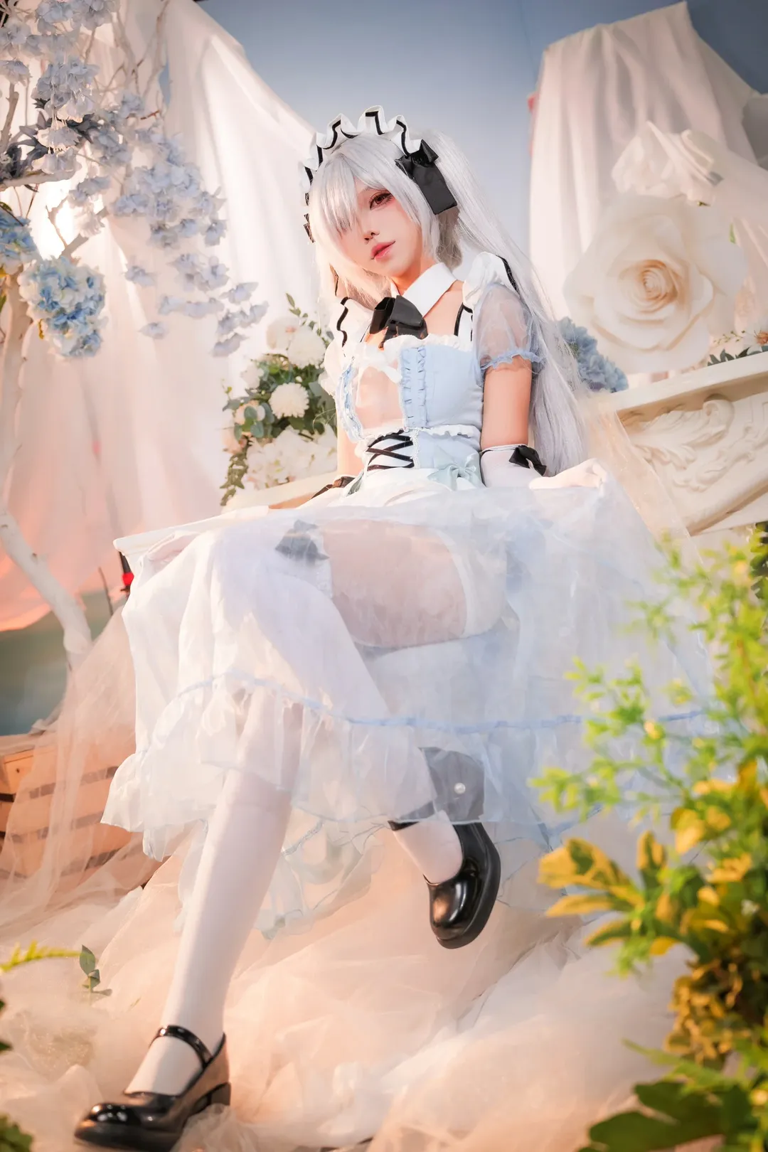 ホタルACGエキスポ, シンデレラ コスプレ, 勝利の女神：NIKKE, メイド服コスプレ, 白ストッキングコスプレ - 9枚目