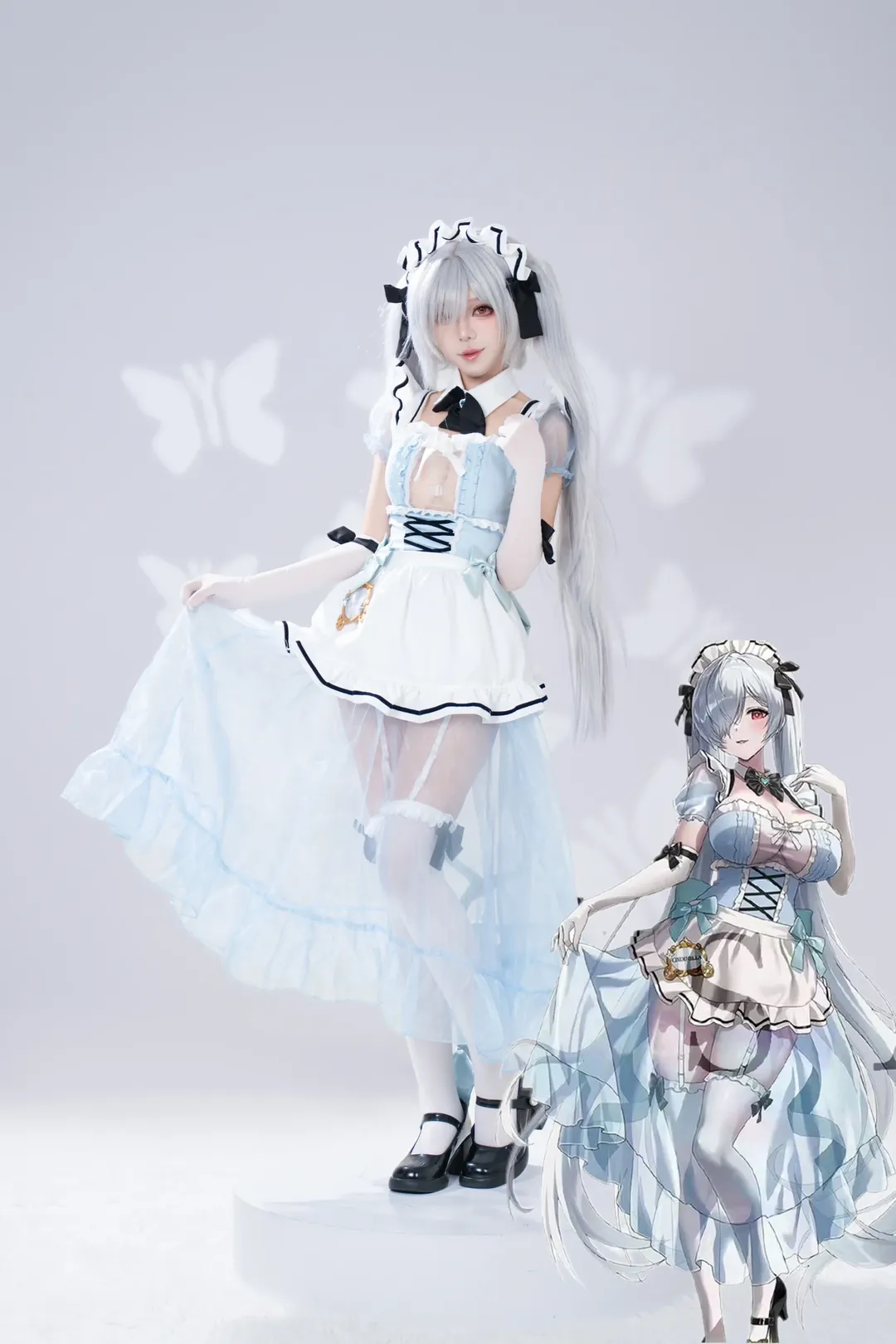 ホタルACGエキスポ, イベント写真, シンデレラ コスプレ, 勝利の女神：NIKKE, 白タイツコスプレ - 1枚目