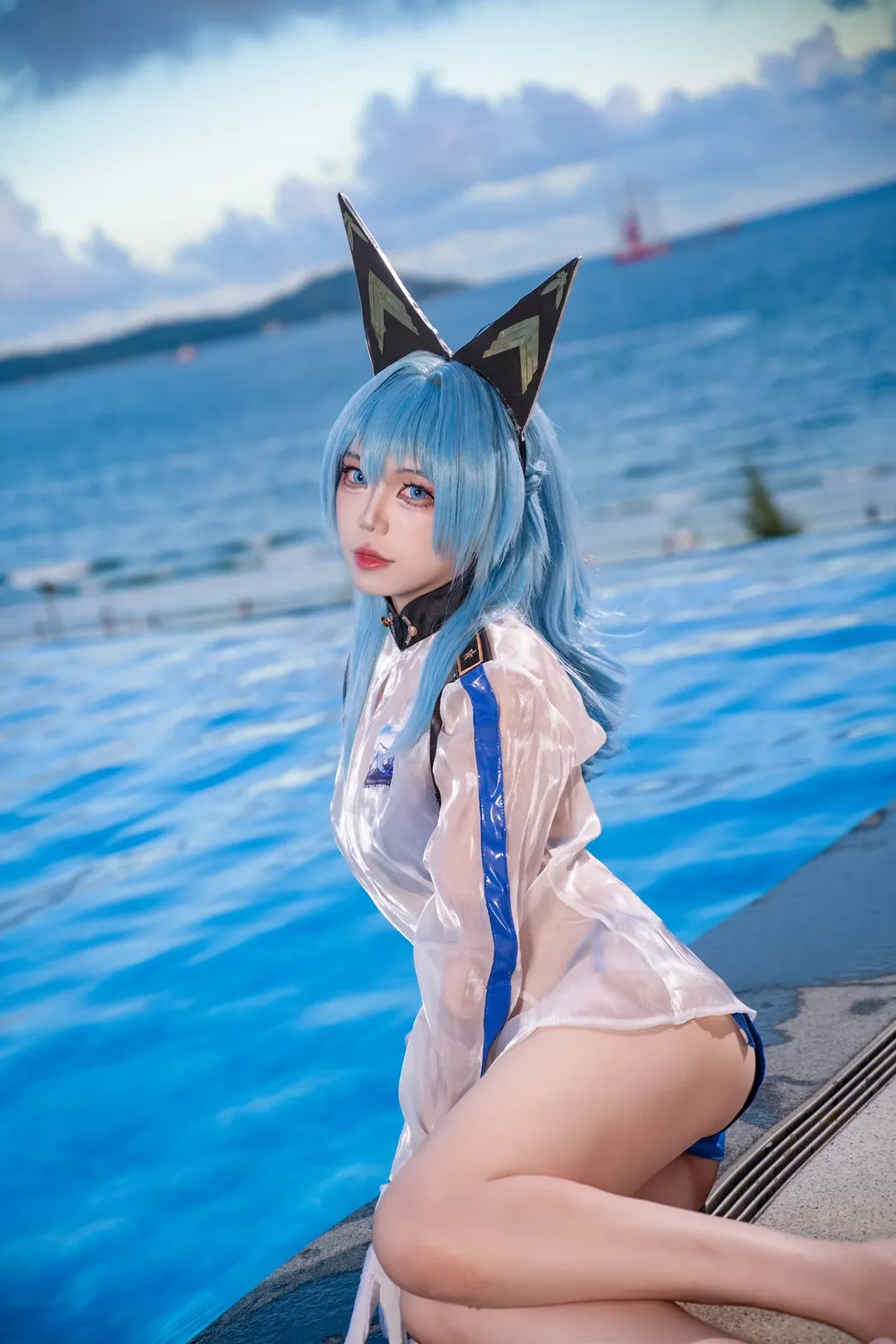 海辺のコスプレ, 水着撮影, 勝利の女神：NIKKE, ヘルム コスプレ, イベント仲間 - 5枚目