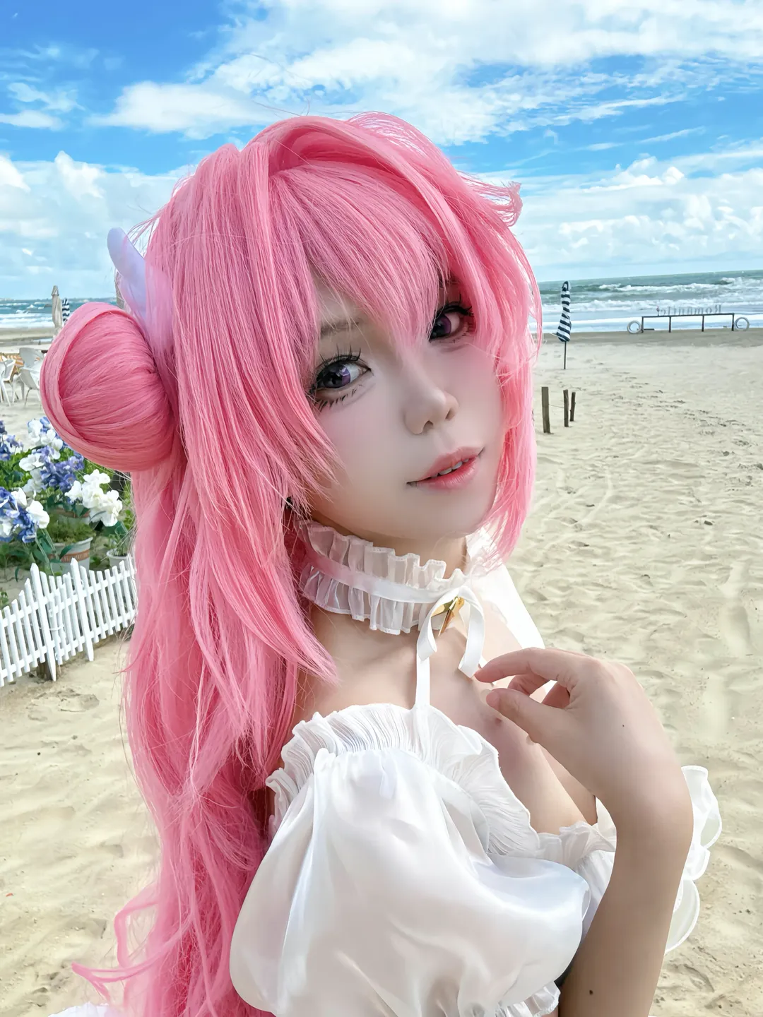 二次元cos, 海边cosplay, Nikke胜利女神, 桃乐丝cos, 沙滩写真 - 第2张