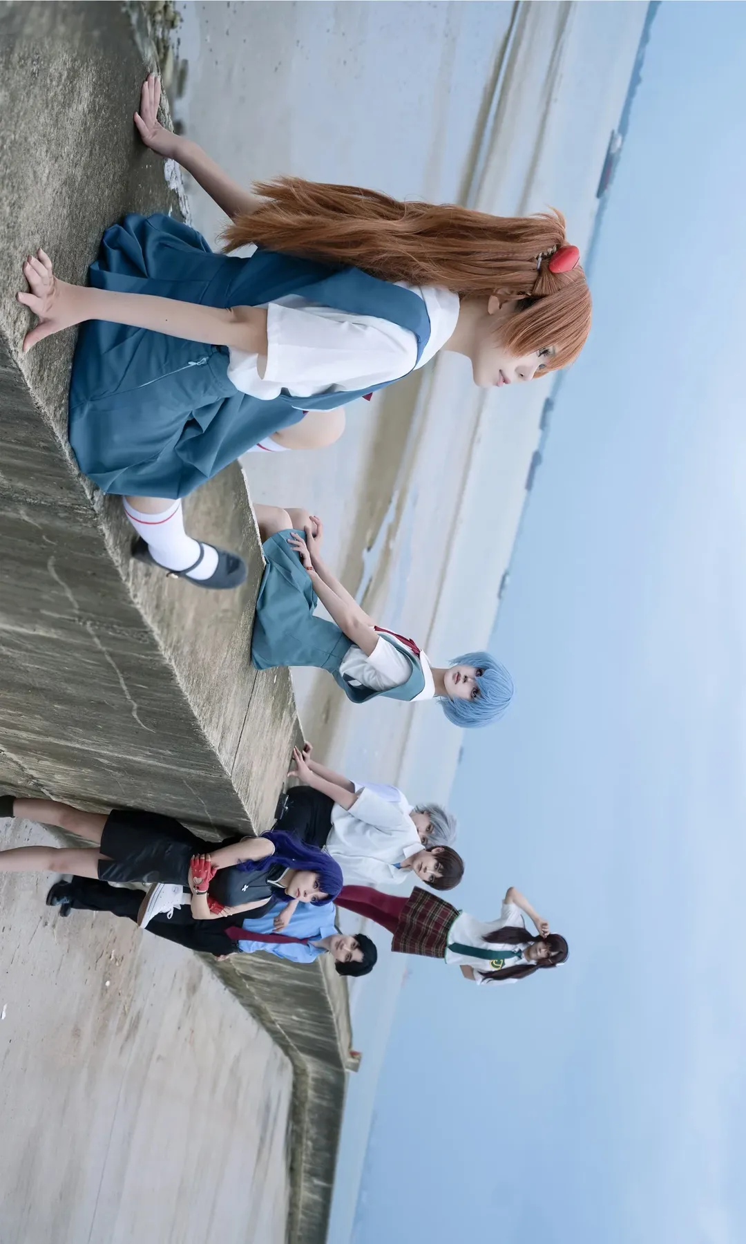 Asuka Cosplay, Neon Genesis Evangelion, Black stockings cosplay, Rei Ayanami cosplay, Evangelion group photoshoot - Image 4