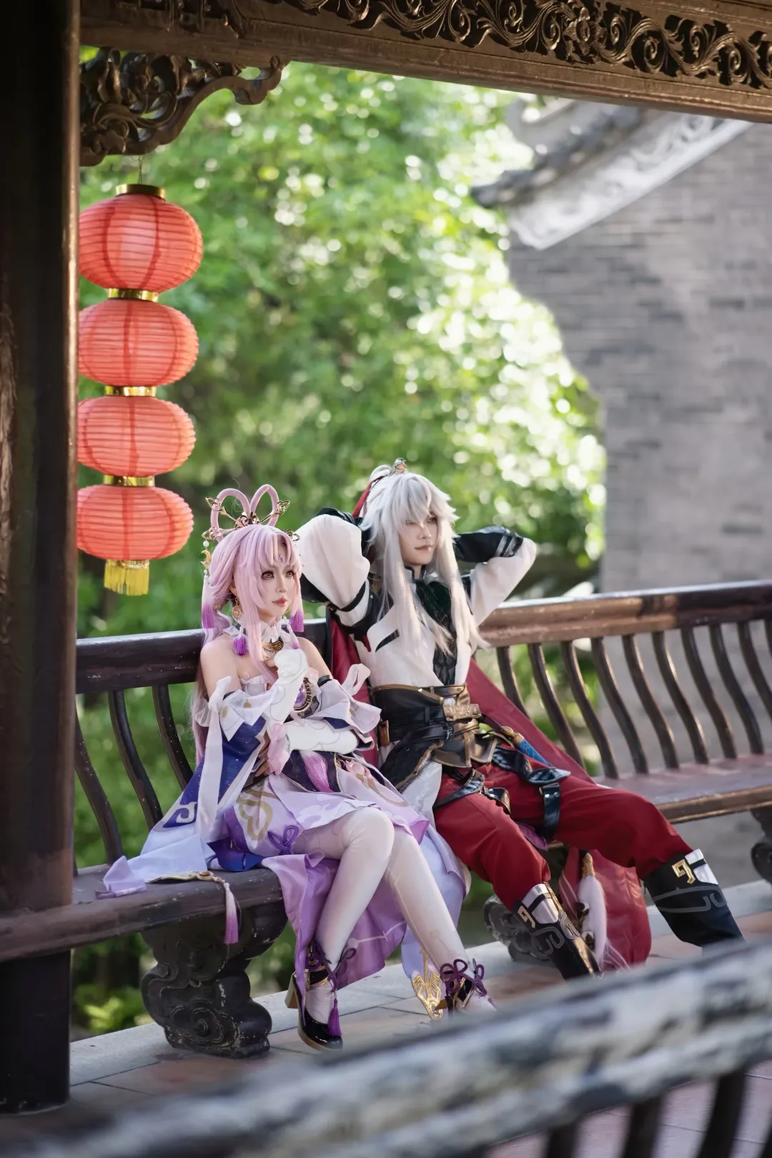 cosplay, Honkai: Star Rail, Fu Xuan cosplay, White stockings, Jing Yuan cosplay