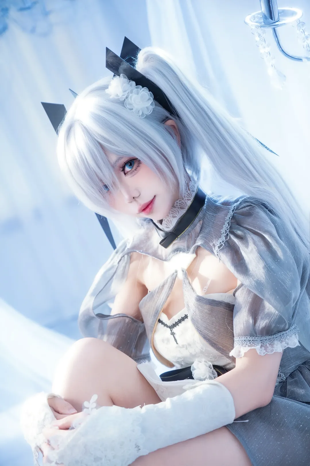 二次元撮影, シンデレラ コスプレ, コスプレ撮影, 勝利の女神：NIKKE, 銀髪ツインテール - 5枚目
