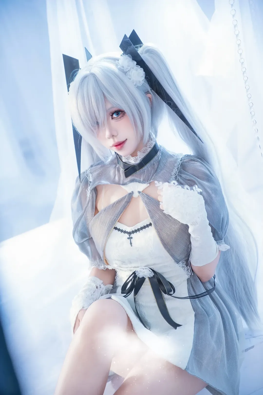 二次元撮影, シンデレラ コスプレ, コスプレ撮影, 勝利の女神：NIKKE, 銀髪ツインテール - 6枚目