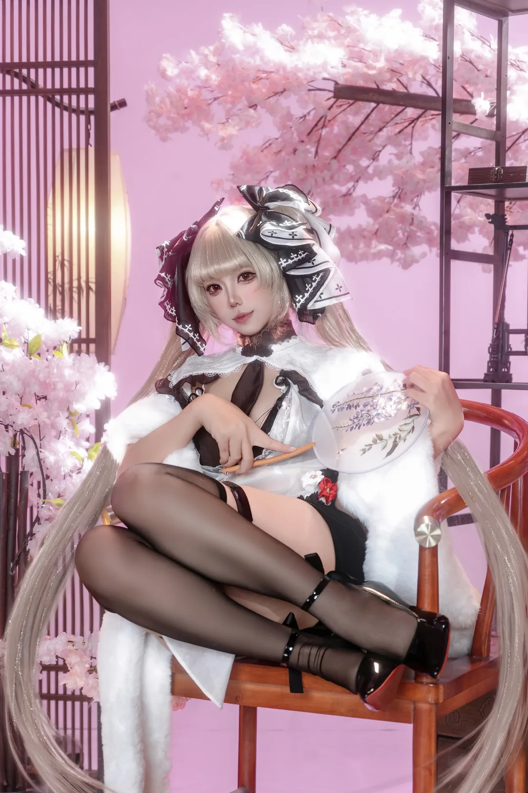 二次元, 碧蓝航线, 可畏cos, 黑丝, 旗袍cosplay - 第2张