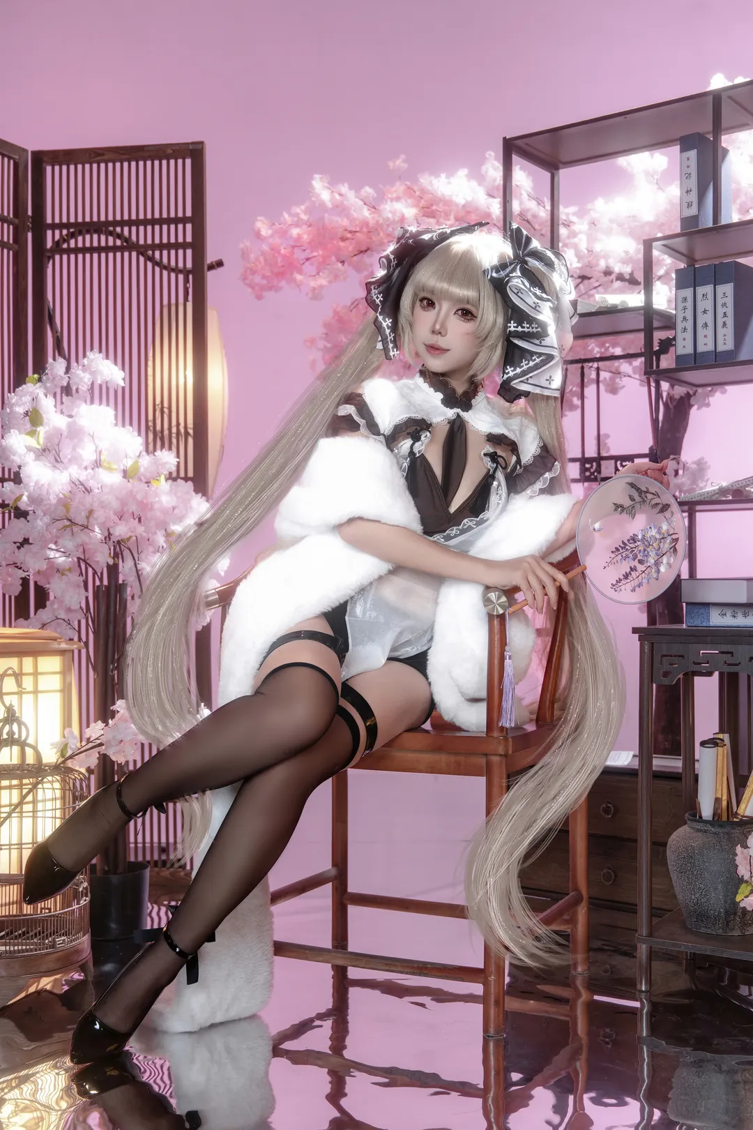 二次元, 碧蓝航线, 可畏cos, 黑丝, 旗袍cosplay - 第3张