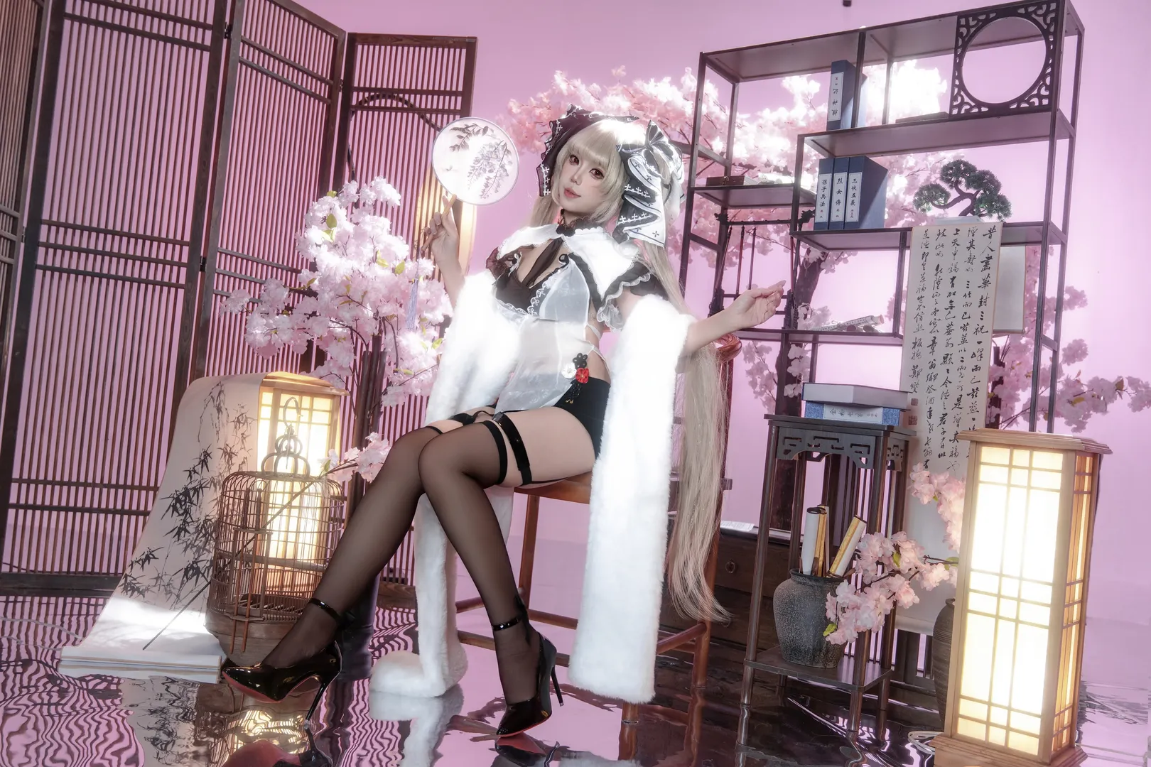二次元, 碧蓝航线, 可畏cos, 黑丝, 旗袍cosplay - 第6张